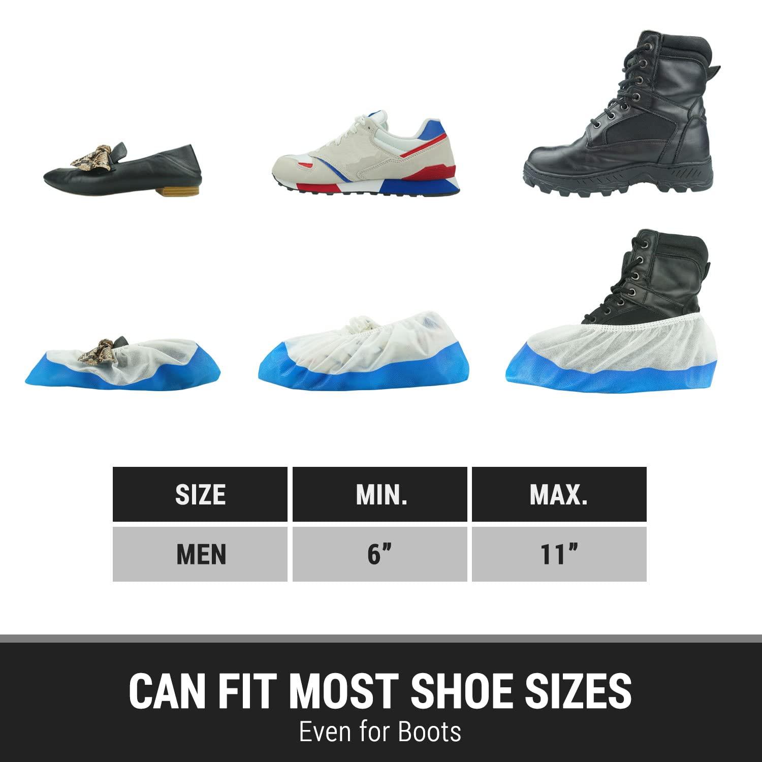 Heavy Duty Shoe Covers Disposable Non Slip Waterproof, 50 Pack, Double Layer Bottom, Extra Heavy Duty Durable Booties, One Size Fits Most - Image 6