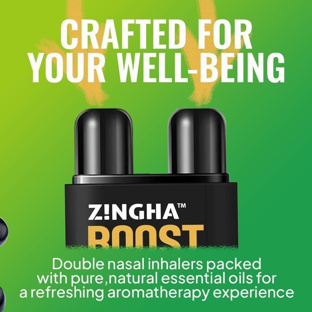 Z!NGHA Natural Aromatherapy Nasal Stick – Boost Focus & Enhance Breathing | Portable Sinus Relief & Relaxation Nasal Inhaler Stick | Intake Breathing Essential Oil Blend for Stress and Congestion - Image 2