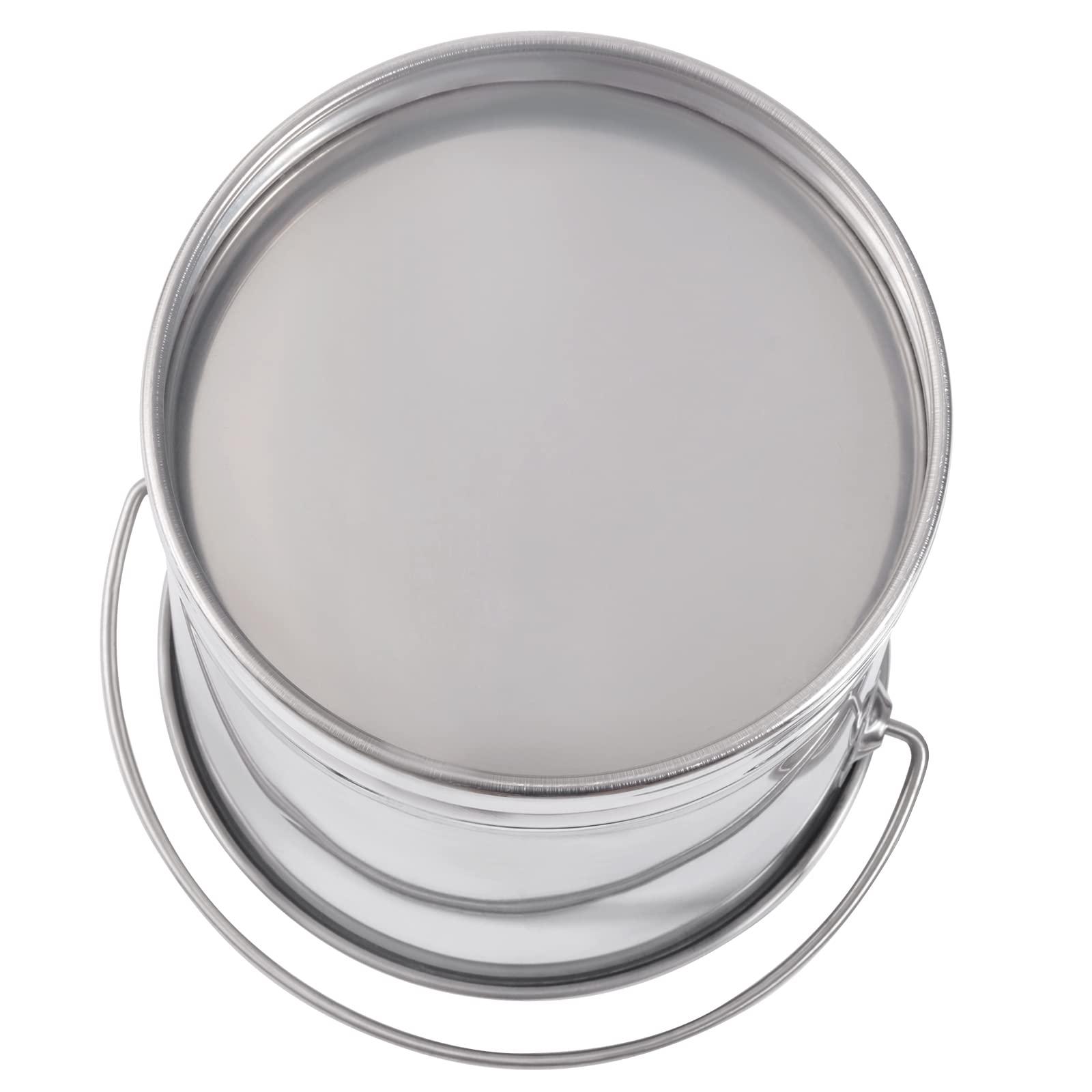 8L/8.5 Qt Stainless Steel Bucket Milk Metal Pail Compost Bucket with Lid & Handle, Kitchen Compost Bin Scrap Food Waste Scrap Slop Storage Buckets Container Garbage Pail, Open Lip Edge - Image 6