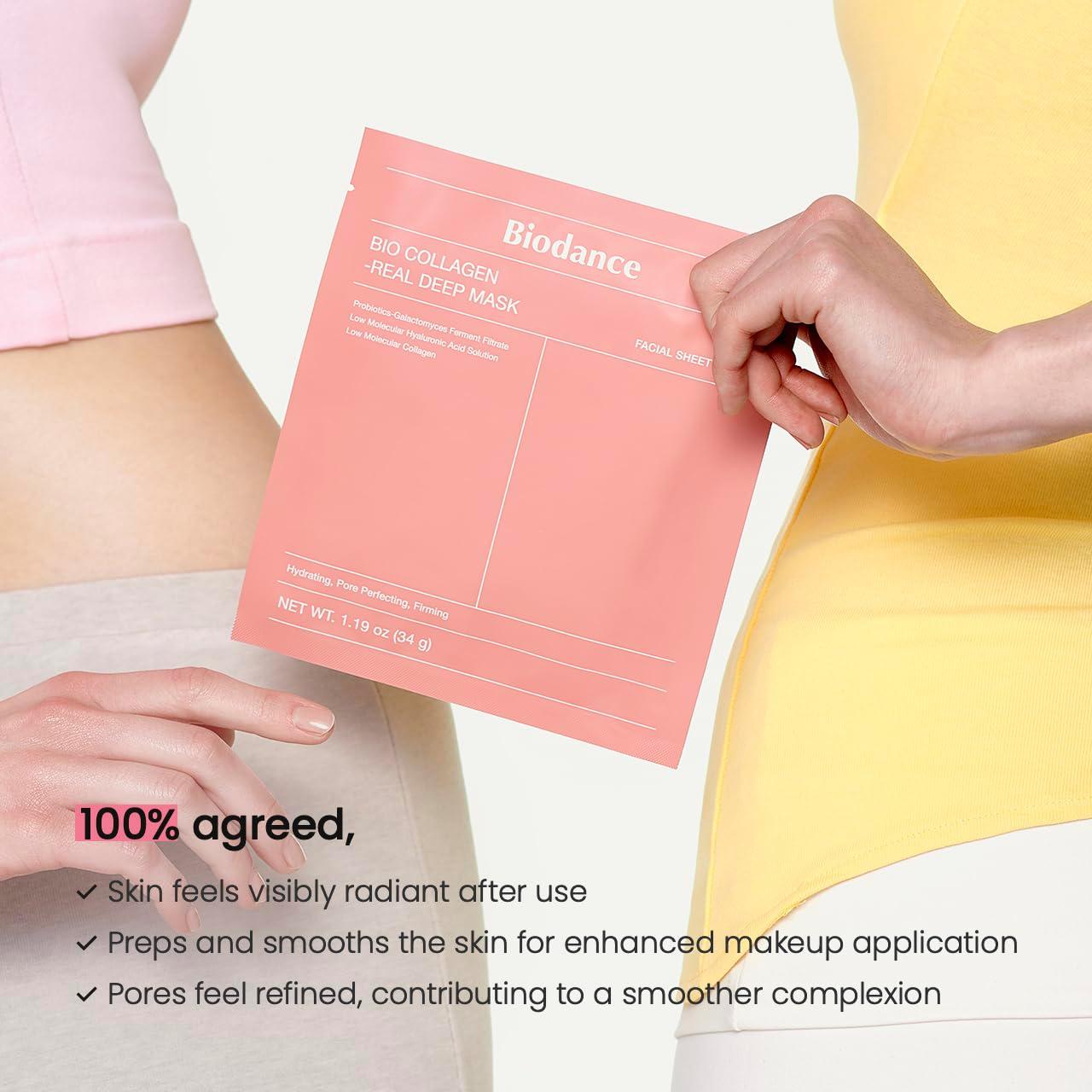 BIODANCE Bio-Collagen Real Deep Mask, Hydrating Overnight Hydrogel Mask, Pore Minimizing, Elasticity Improvement, 34g x4ea - Image 7