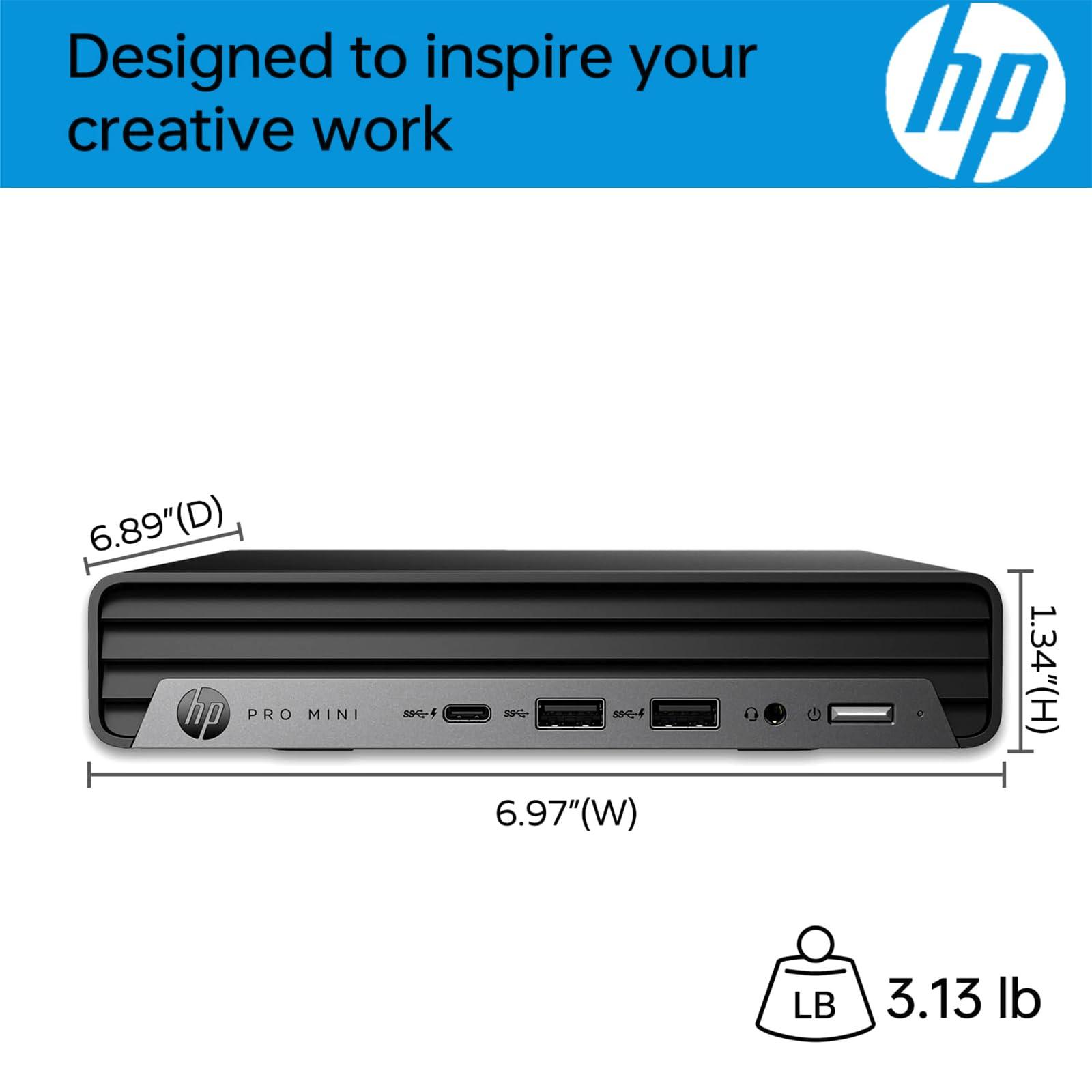 HP Pro 400 G9 Mini PC Desktop Computer, Intel CPU, 16GB DDR5 RAM, 256GB PCIe SSD, Triple 4K Display Support, USB-C, Ultra-Quiet Design, Bluetooth 5.2, WiFi 6, Keyboard and Mouse, Windows 11 Pro - Image 4