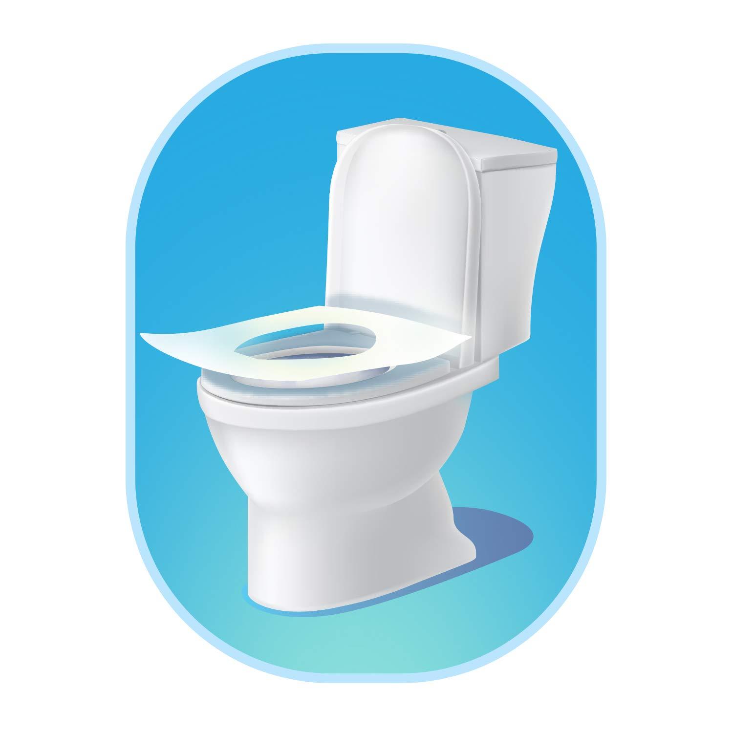 Rockland Guard Toilet Seat Cover - Flushable & Disposable Toilet Seat Cover for Bathroom - Road Trip Accessories & Travel Essentials for Kids & Adults - 10 Resealable Packs with 10 Sheets - 100-Count - Image 6
