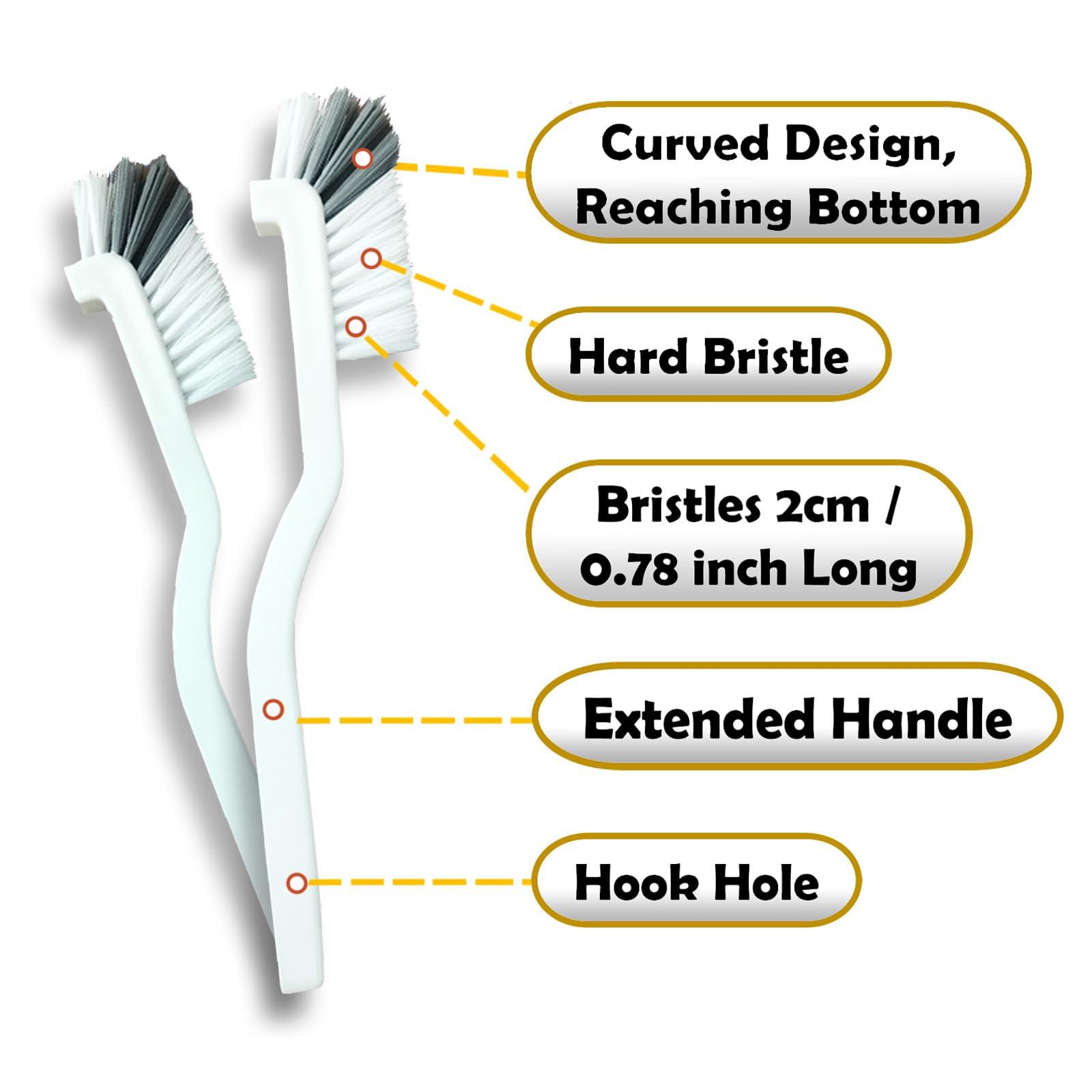 Betanull Crevice Cleaning Brush Set, Multi-Purpose Hard Bristle Brushes for Deep Cleaning Kitchen, Bathroom, Grout, Sink, Cup, Teapot, Bottle, Blender, Corners, Tight Spaces & More - Image 3