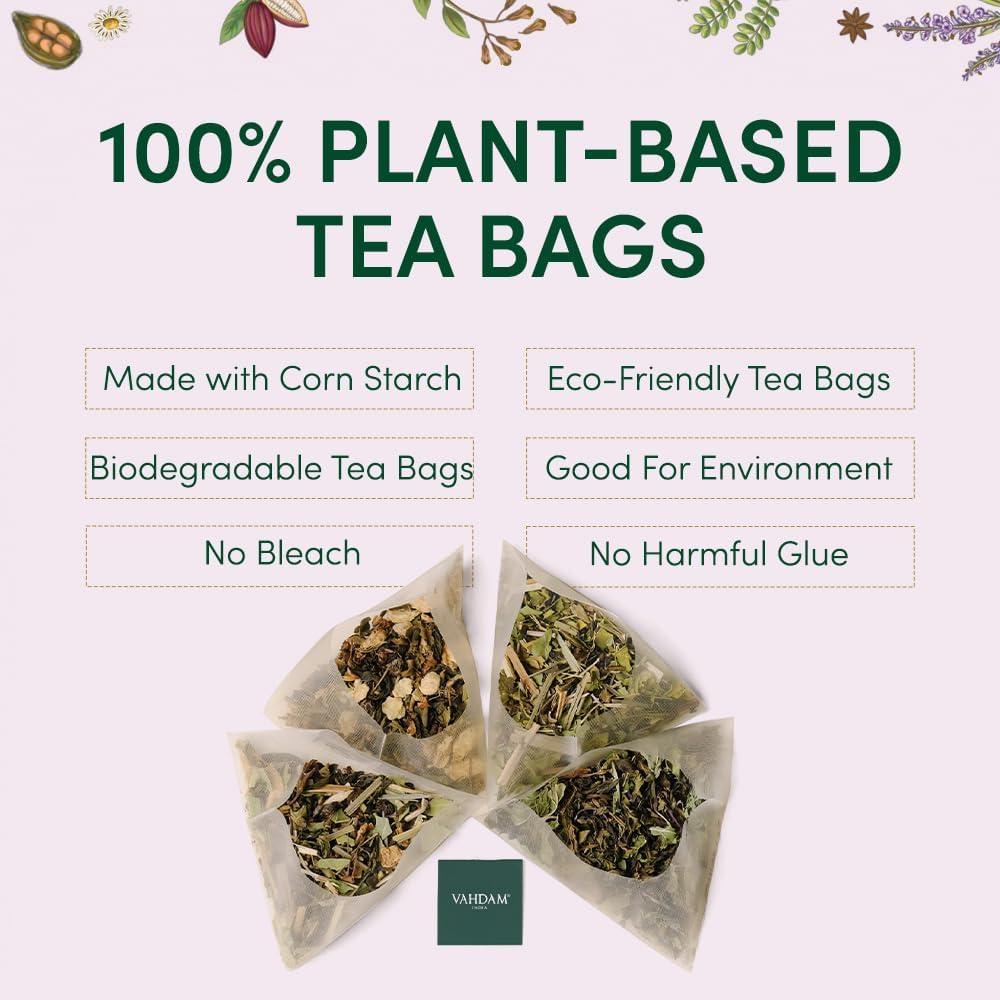 VAHDAM, Assorted Tea Gift Set | Classic Box - 24 Unique Flavor in Individually Wrapped Pyramid Tea Bags | Ideas for Tea Lovers | Gifts for Women & Men - Image 5