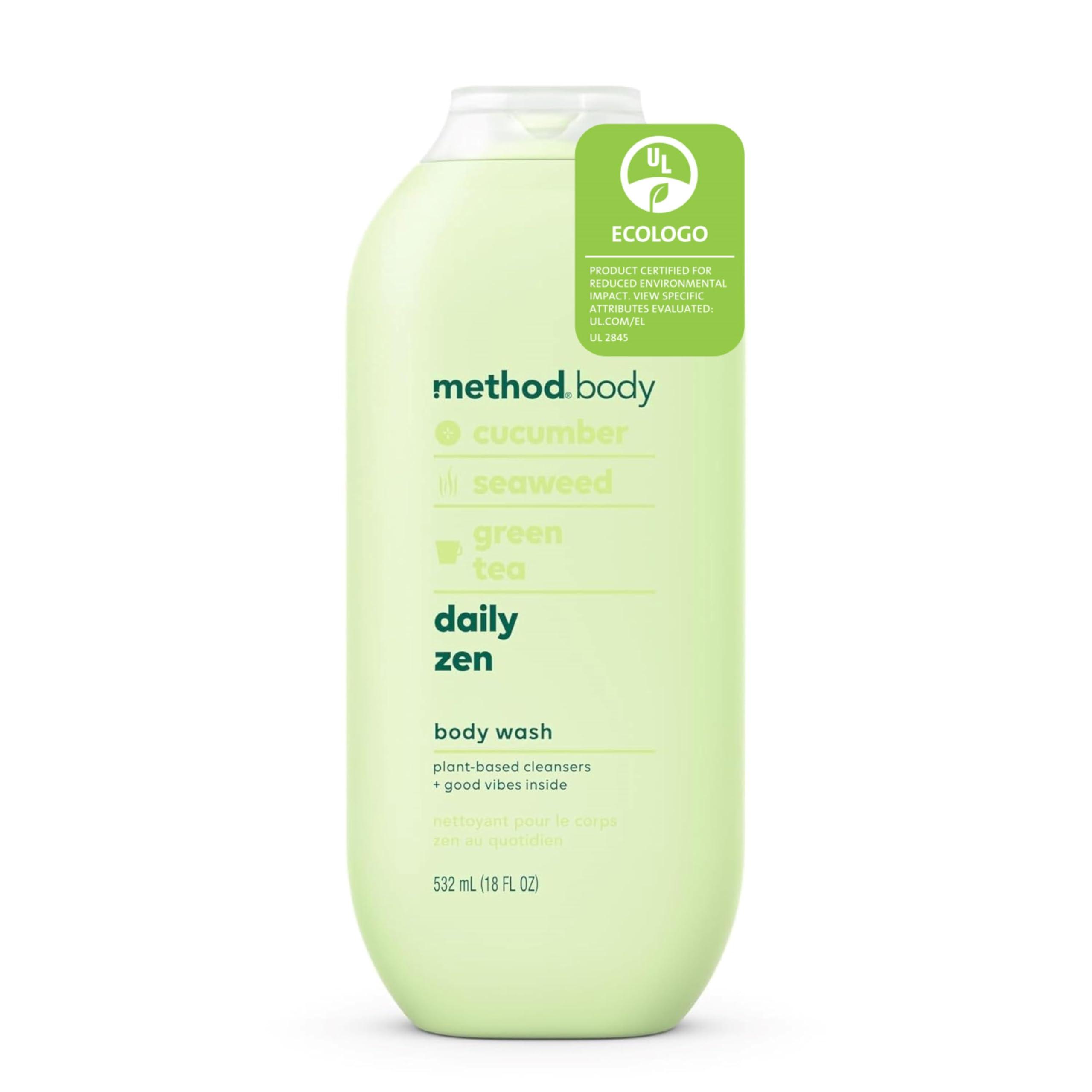 Method Body Wash, Daily Zen, Paraben and Phthalate Free, 18 oz (Pack of 1)