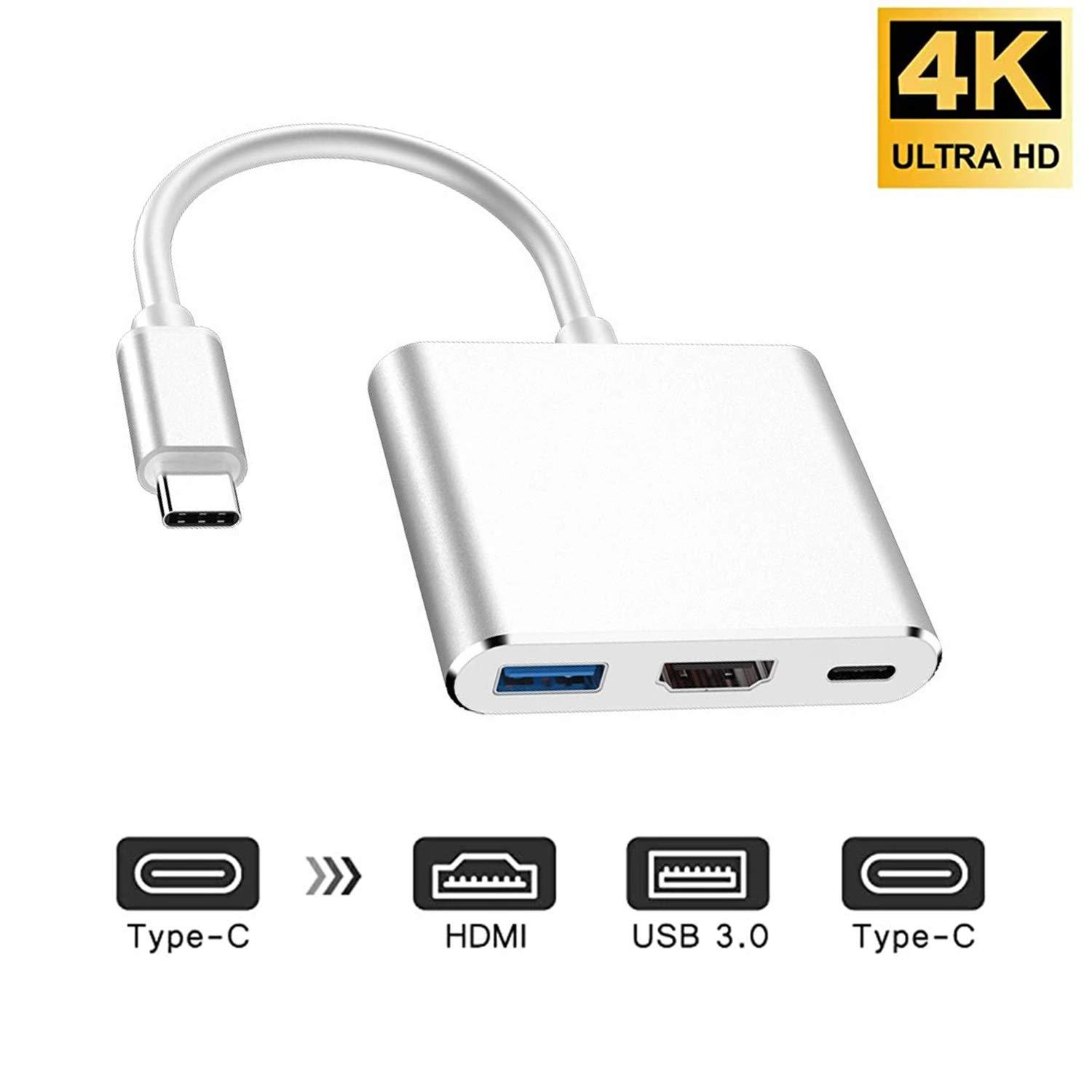 USB-C to HDMI Adapter (Supports 4K / 30Hz) - Type- C 3 in 1 Converter Cable for 2017/2018 MacBook Pro, MacBook, Mac Pro, iMac, Chromebook, & More USB 3.0 Type-C Devices - Image 7