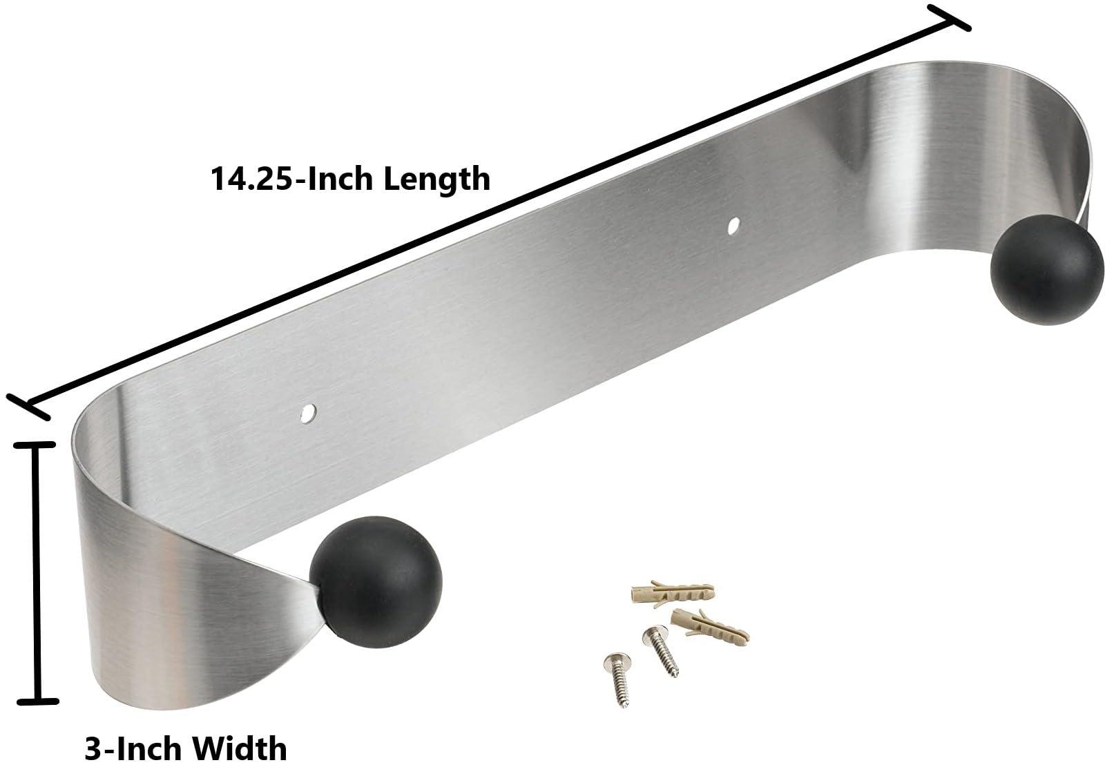 Prodyne Under Cabinet Paper Towel Holder, Silver and Black Small - Image 3