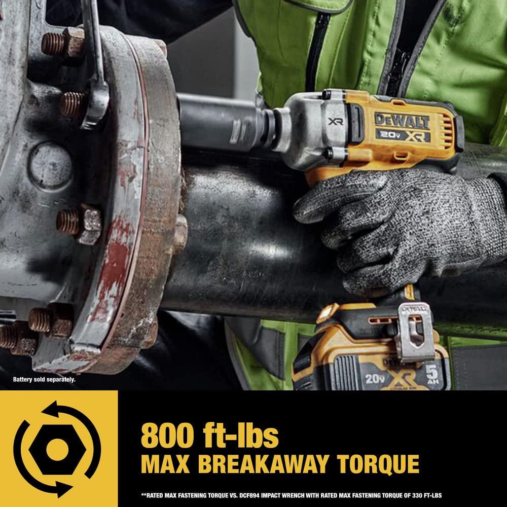 DEWALT 20V MAX Cordless Impact Wrench, 1/2' Hog Ring, Includes LED Work Light and Belt Clip, Bare Tool Only (DCF891B) - Image 7