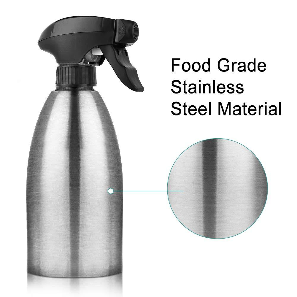 Accmor Olive Oil Sprayer, Vinegar Sprayer Dispenser, Safety Exquisitely Stainless Steel Container Seasoning Kitchenware Tools for BBQ, Cooking, Frying and Grilling (17oz (500ML)) - Image 5