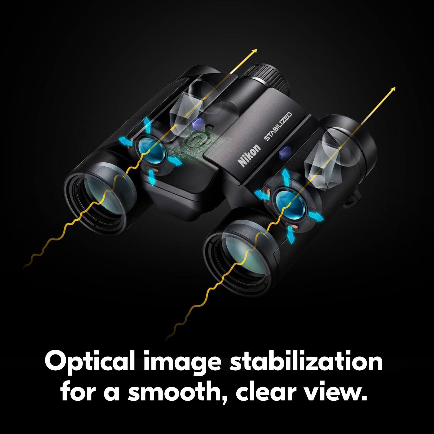 Nikon STABILIZED 10x25 Binocular | Optical Image Stabilization Delivers a Clear, Blur-Free View and Reduces Eye Strain with 10x Magnification - Image 3