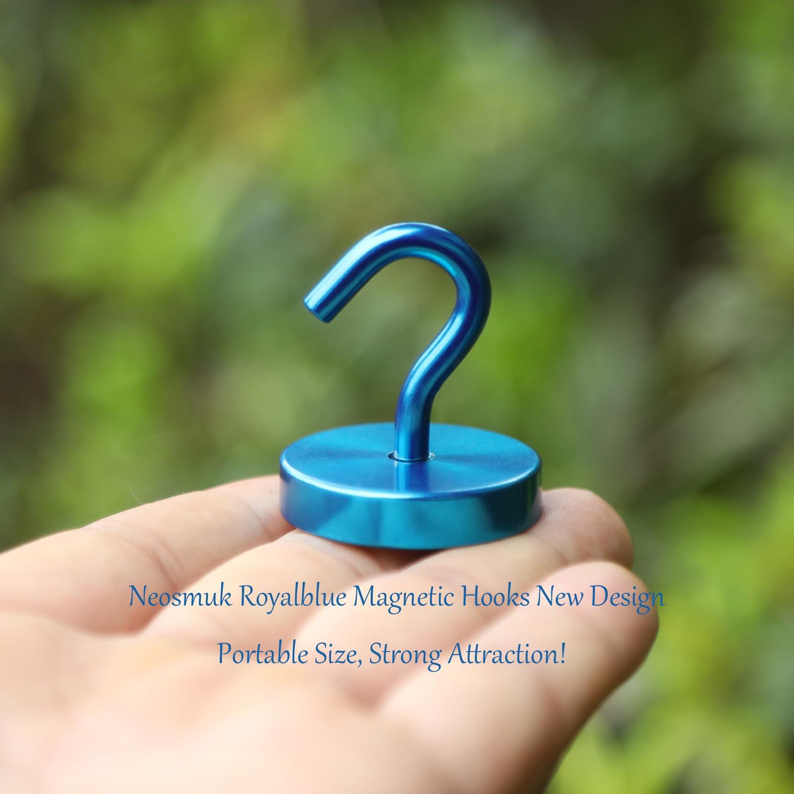 Neosmuk Magnetic Hooks, Cruise Ship Essentials, 120lb+ Heavy Duty Magnetic Hooks for Cruise Cabins, Refrigerator, Grill, Hanging, and Travel | Extra Strong Must-Haves Magnet Hook,RoyalBlue - Image 4