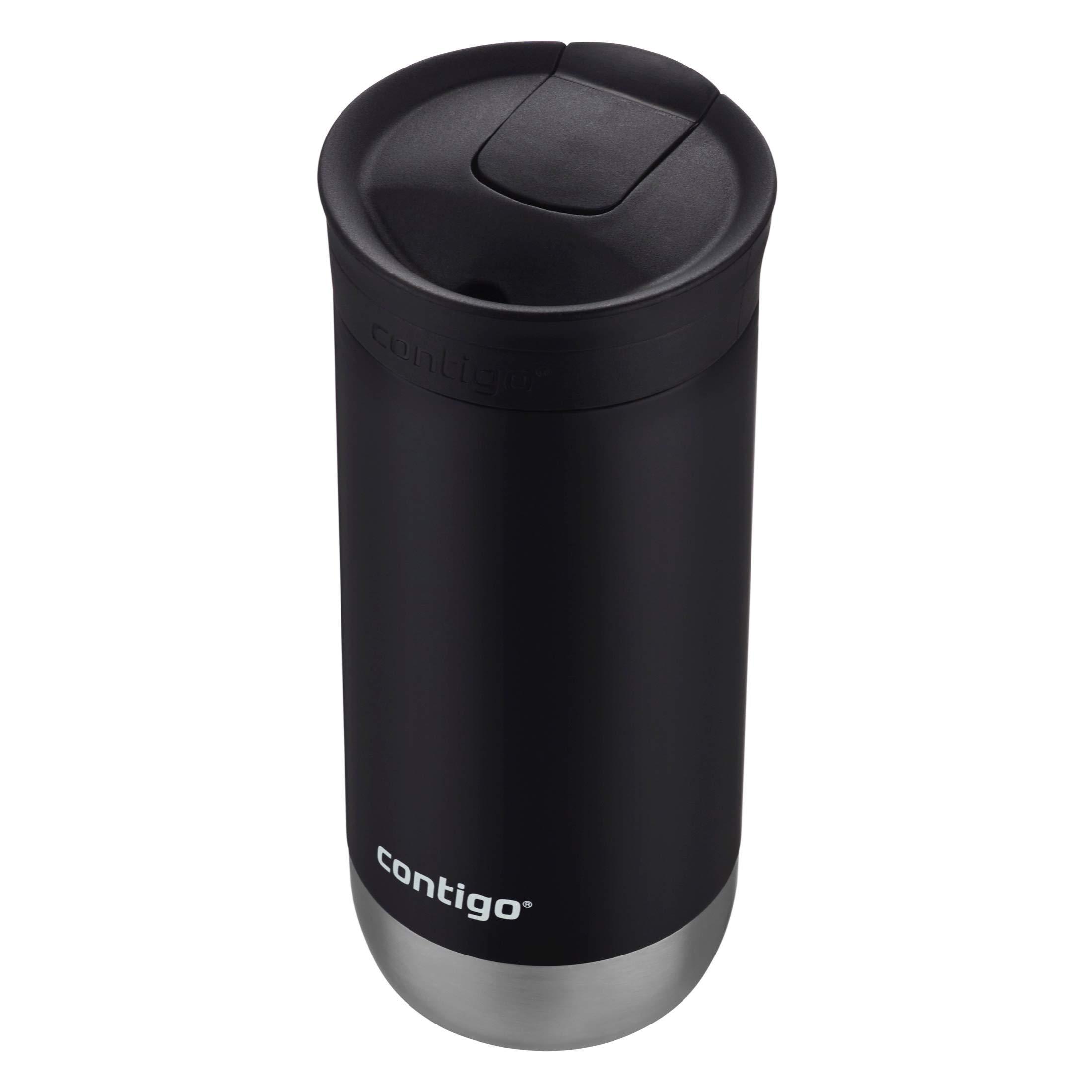 Huron Vacuum-Insulated Stainless Steel Travel Mug, 16oz Licorice - Leak-Proof Lid for Hot/Cold Beverages, Fits Most Cup Holdersand Brewers - Image 3