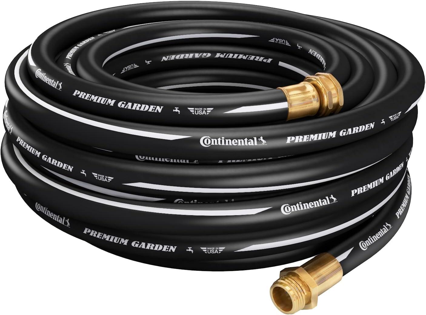 Continental Premium Garden Black Heavy Duty Cold Water Garden Hose, 5/8in Inside Diameter x 50ft Length, Male x Female Garden Hose Thread - Image 2