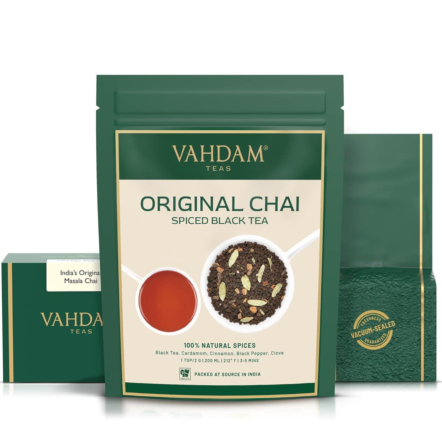 VAHDAM, India's Original Masala Chai Tea Loose Leaf (50 Cups/3.53oz) Blend Of Black Tea, Cinnamon, Cardamom, Cloves & Black Pepper | Ancient Indian House Recipe Of Spiced Masala Tea - Image 6