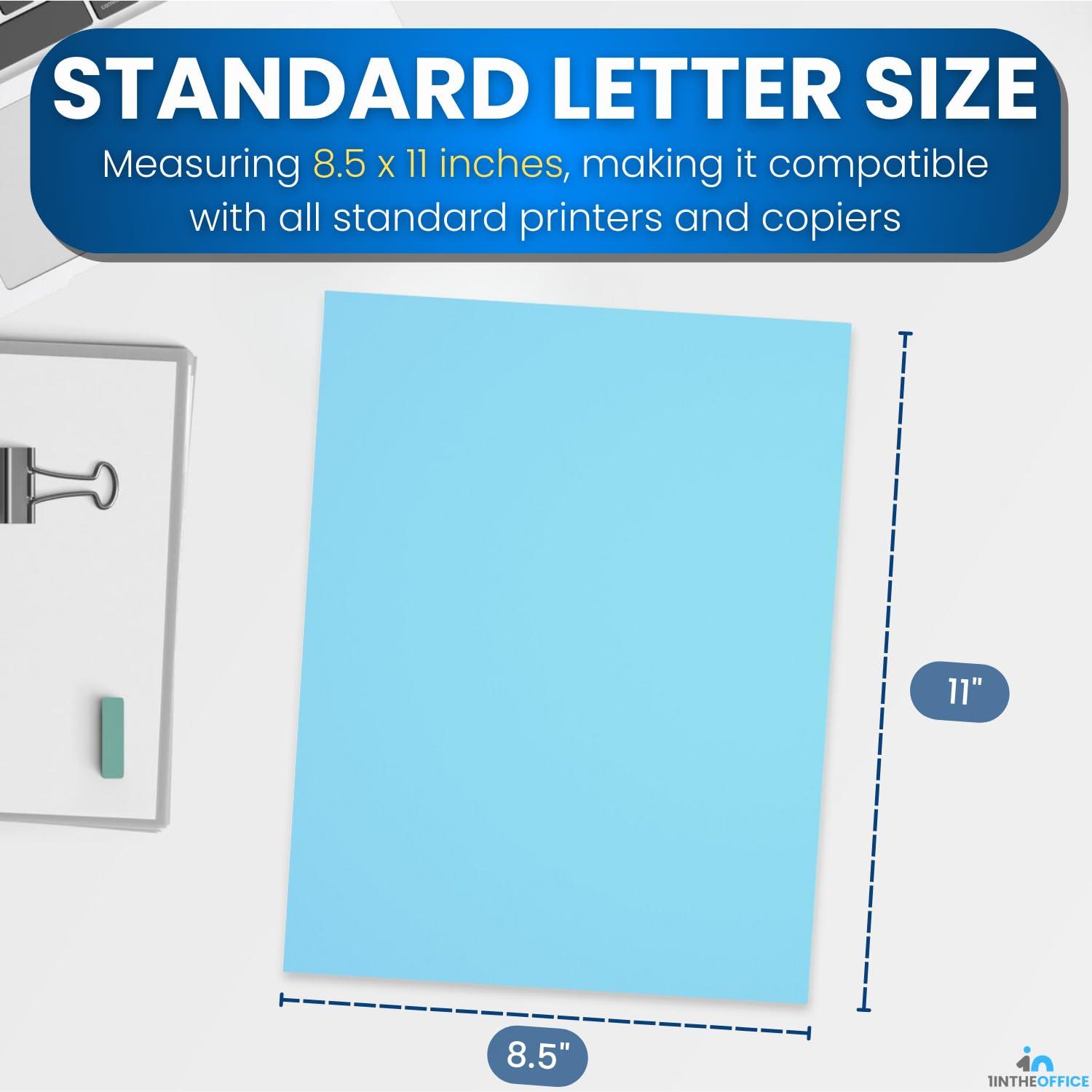 1InTheOffice Blue Copy Paper, Printer Paper, Colored Copy, 20 lbs., 8.5" x 11", 500 Pack - Image 2