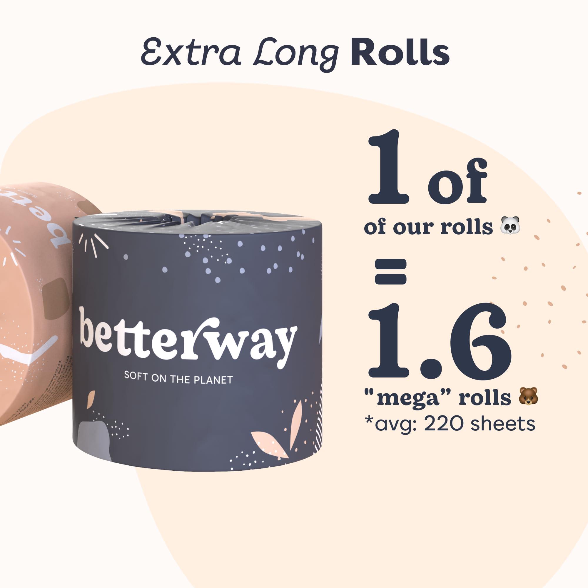 Betterway Bamboo Toilet Paper 3 Ply - Sustainable Toilet Tissue - 12 Double Rolls & 360 Sheets Per Roll - Septic Safe - Organic, Plastic Free - FSC Certified - Image 8