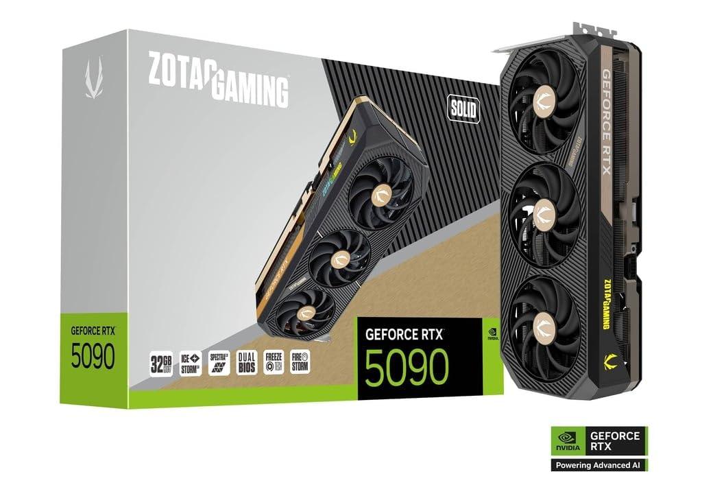 ZOTAC Gaming GeForce RTX 5090 Solid 32 GB GDDR7 GPU-IceStorm 3.0 Advanced Cooling, 34% Larger Vapor Chamber, BladeLink Fans, Reinforced Metal Mid-Frame, Dual BIOS, Bundle with Dockztorm - Image 9