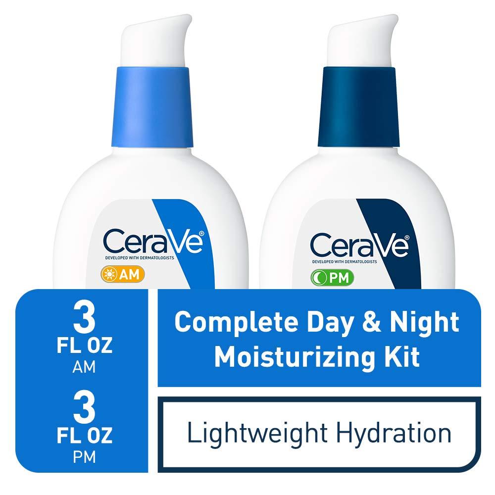 CeraVe Day & Night Face Lotion Skin Care Set | Contains AM with SPF 30 and PM Face Moisturizer | Fragrance Free - Image 2