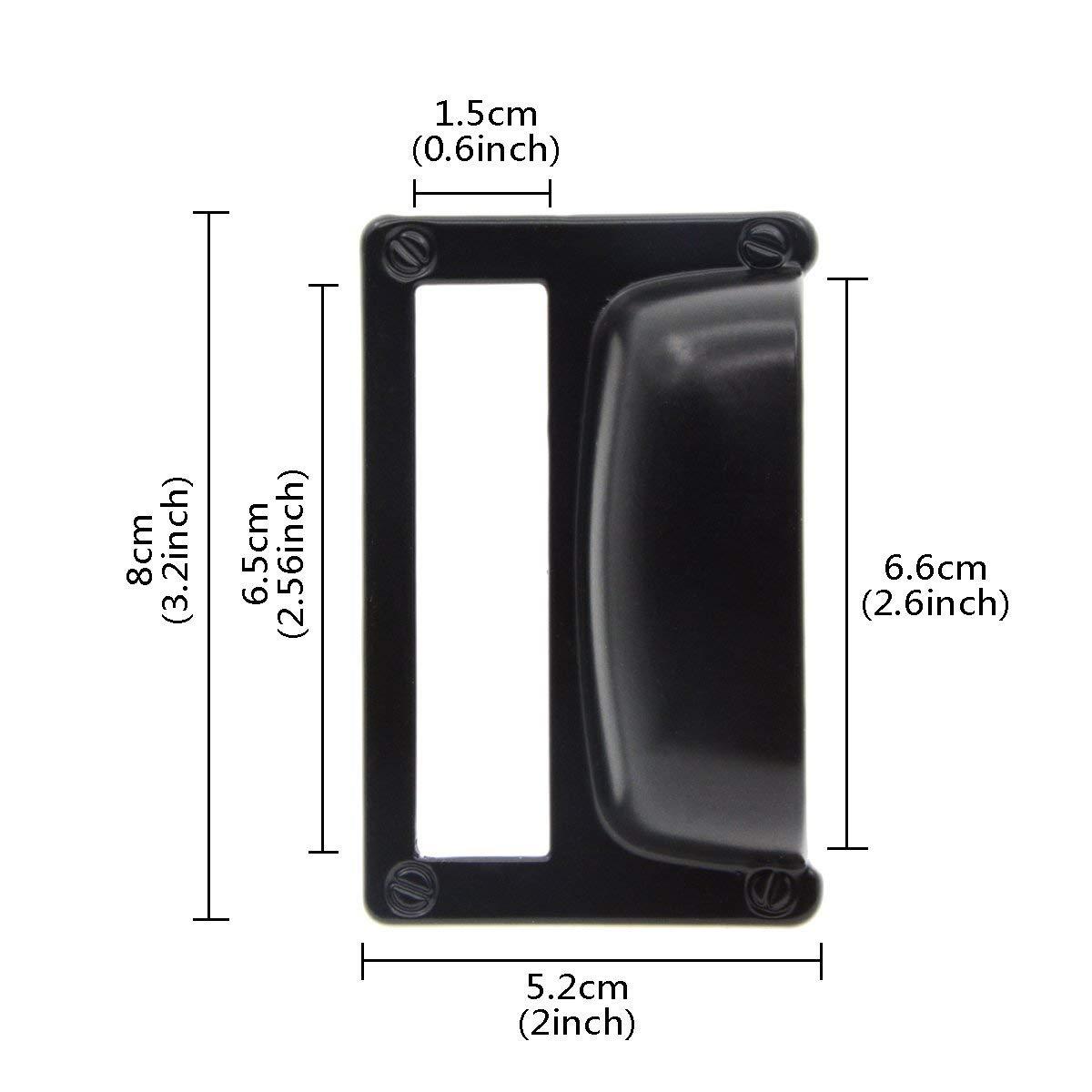 Saim 20 Pieces 3.2x2inch Black Cardholder Drawer Pull/Label Frames Card/Iron Drawer Pulls/Cabinet Frame Handles for Office Furniture Cupboard Cabinet - Image 2