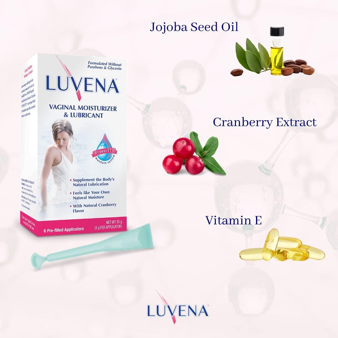 Luvena Moisturizer - Vaginal Moisturizer & Menopause Support for Women - Feminine Intimate Dryness, Redness, Irritation, Burning Symptom Relief - Water Based, Paraben & Glycerin Free - (2 Pack) - Image 3