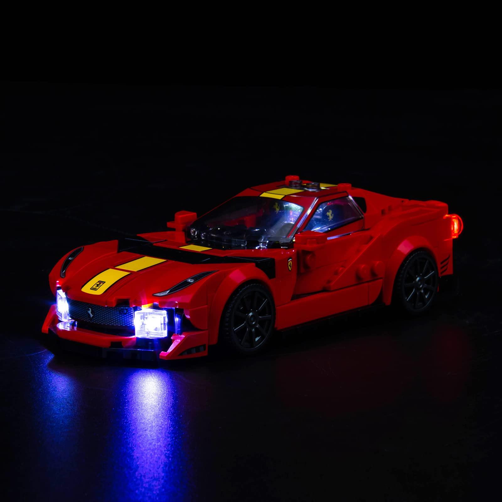 VONADO LED Light Kit Compatible with Lego Speed Champions Ferrari 812 Competizione 76914, DIY Lighting Set Compatible with Lego Ferrari 76914 Race Vehicle (NO Model)