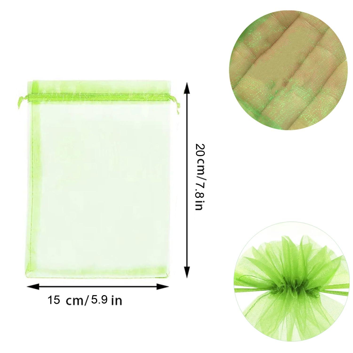 30 Pcs 5.9''×7.8'' Drawstring Fruit Netting Bags, Reusable Garden Netting Bags, Medium Fruit Protection Bags, Fruit Cover Mesh Bag for Fruit Trees Vegetable Floral - Image 3