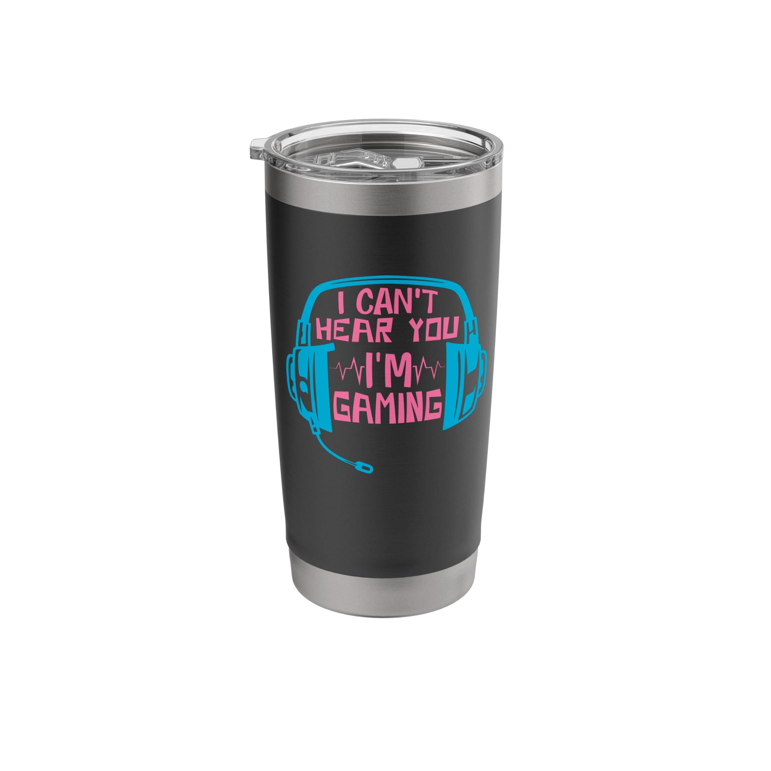 I Can't Hear You I'm Gaming Gamer Men Boys Kids Stainless Steel Insulated Tumbler