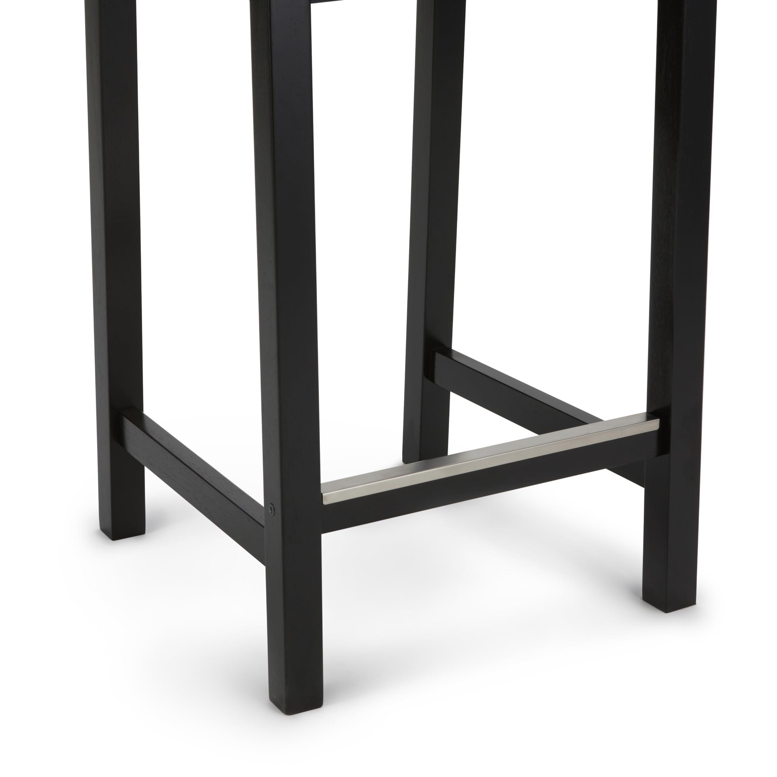 Amazon Basics Wooden Bar Stool with Backrest 24", Black, 1 Unit - Image 4