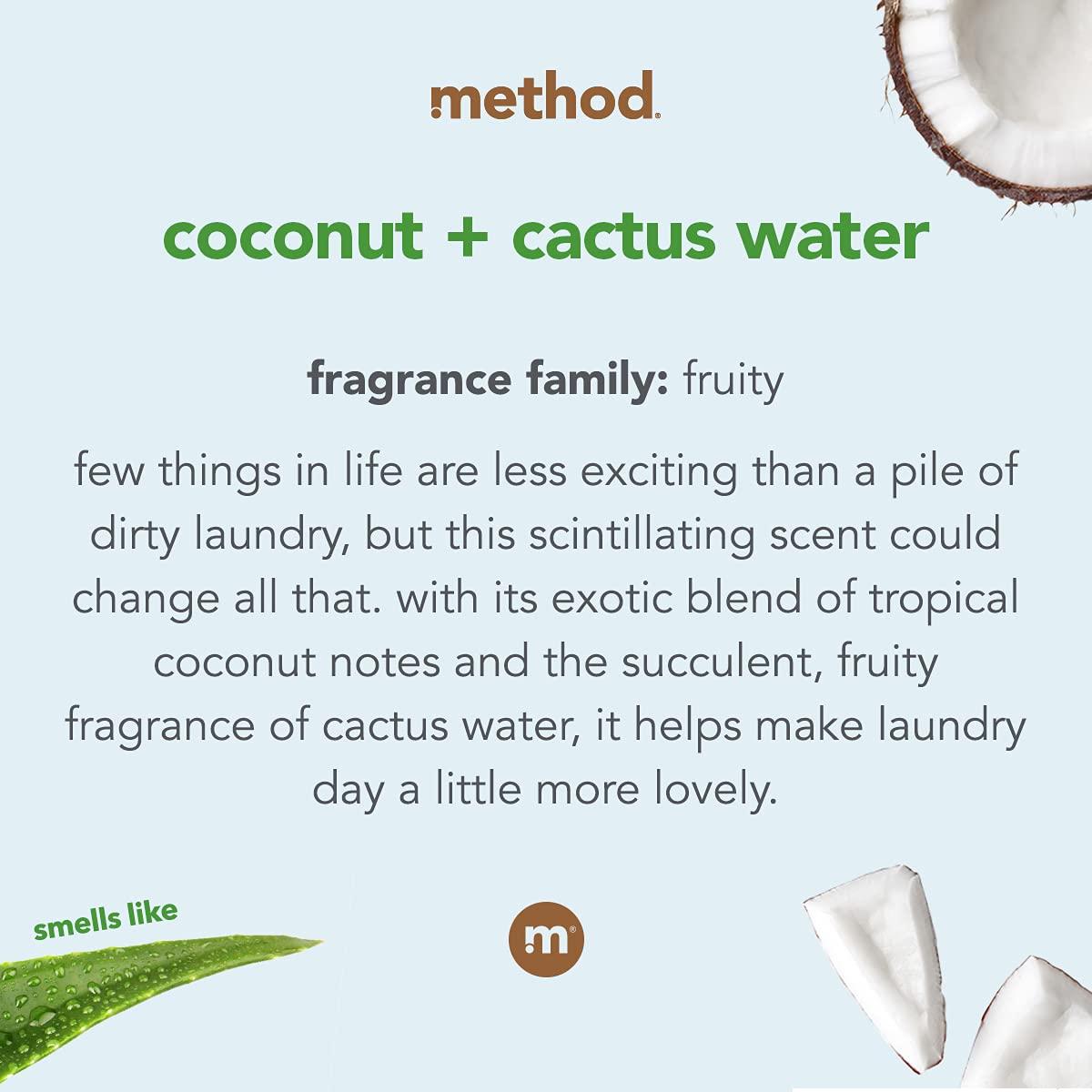 Method Liquid Laundry Detergent, Coconut + Cactus Water, 66 Loads Per Bottle, Biodegradable Formula, Plant-Based Stain Remover, 53.5 Fl Oz (Pack of 1) - Image 3