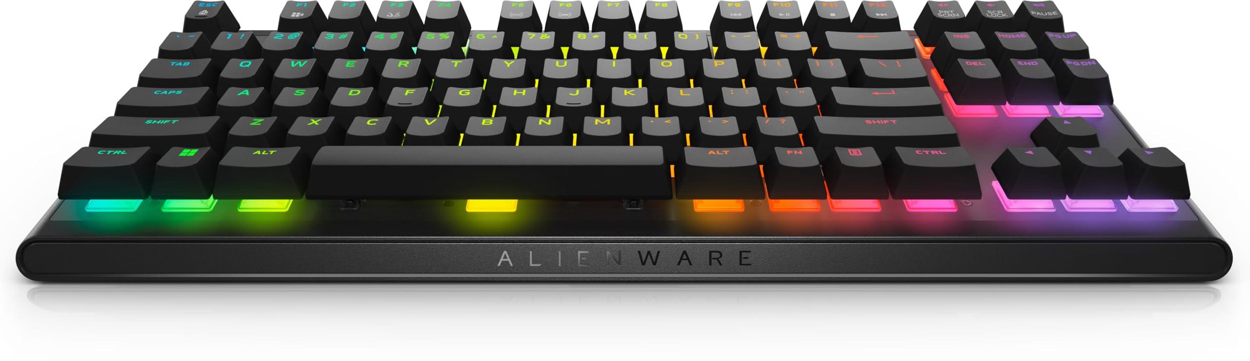 Dell Alienware Tenkeyless Gaming Keyboard - AW420K (Dark Side of The Moon), AlienFX RGB / 16.8 Million Colours, Adjustable Height, CHERRY MX Red