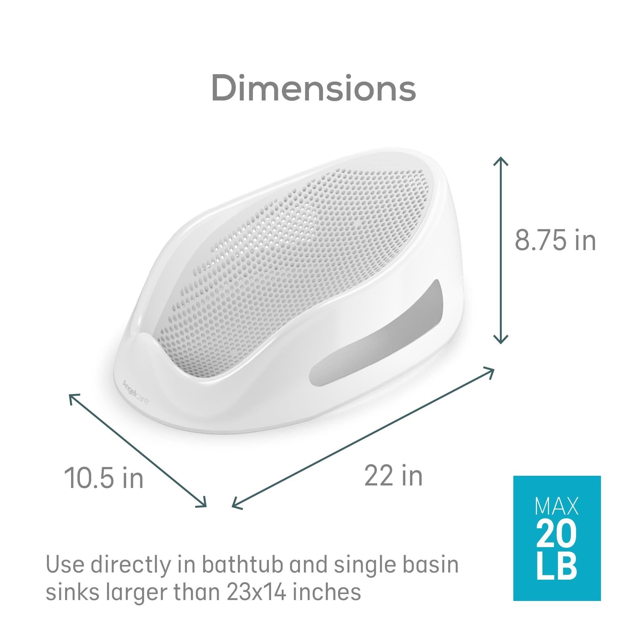 Angelcare Baby Bath Support (Gray) | Ideal for Babies Less Than 6 Months Old - Image 2