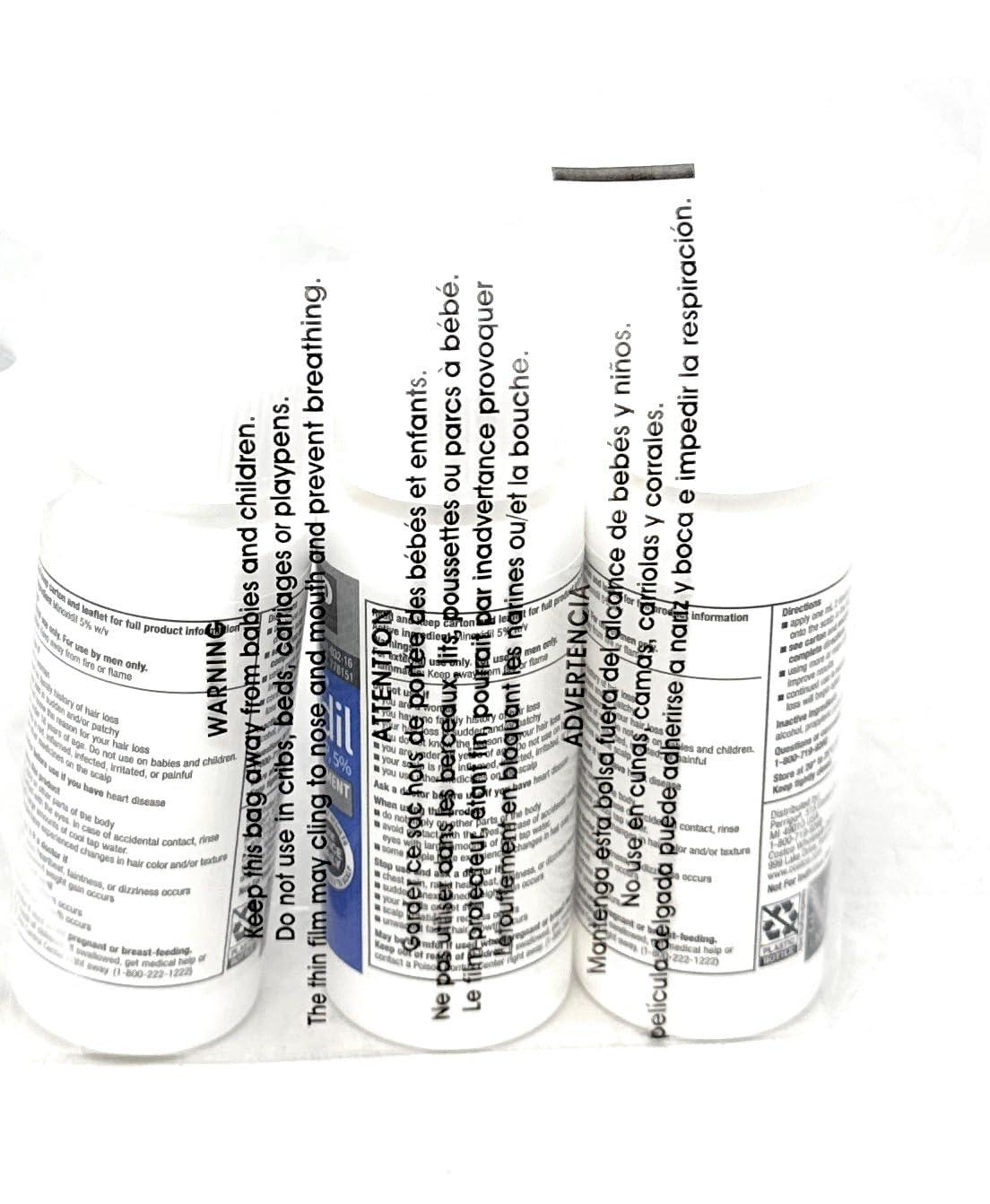 Minoxidil-5% Extra Strength Hair Regrowth for Men, 3 Count, 2 Ounce Bottles - Image 6