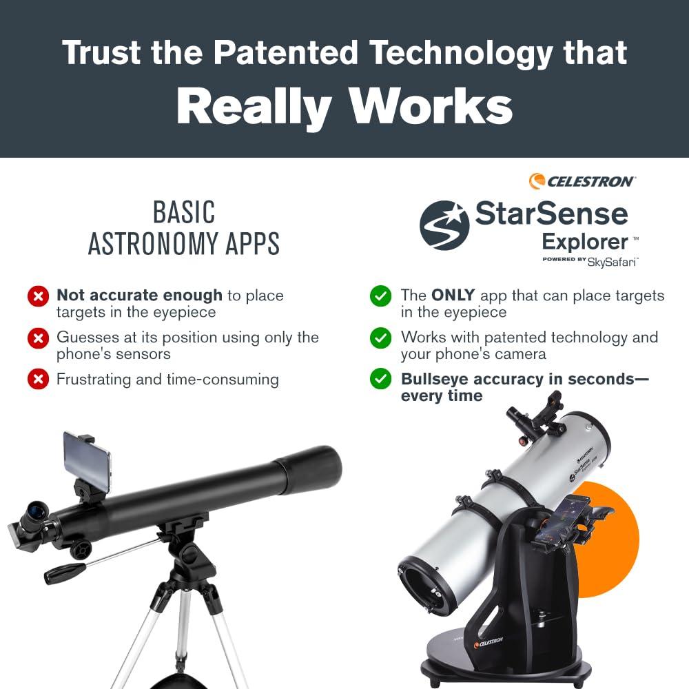 Celestron 22482 StarSense Explorer 150mm Tabletop Dobsonian Smartphone App-Enabled Telescope Works with StarSense App to Help You Find Nebulae, Planets & More – iPhone/Android Compatible - Image 11