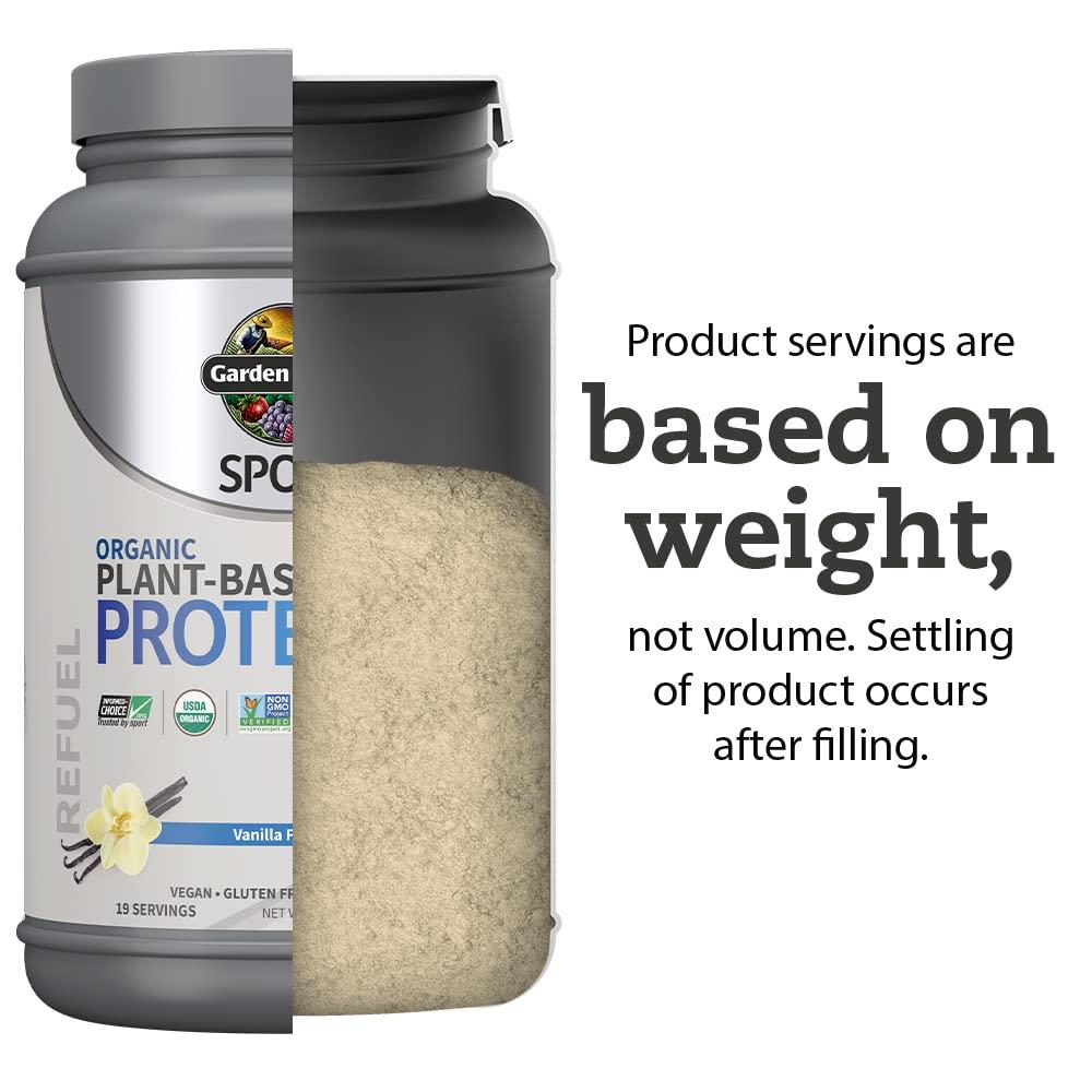 Organic Vegan Vanilla Protein Powder with Probiotics, BCAAs, 30g Plant Protein, NSF Certified, Gluten Free & Sport, Non GMO, Garden of Life Sport Protein Powder - 19 Servings - Image 4