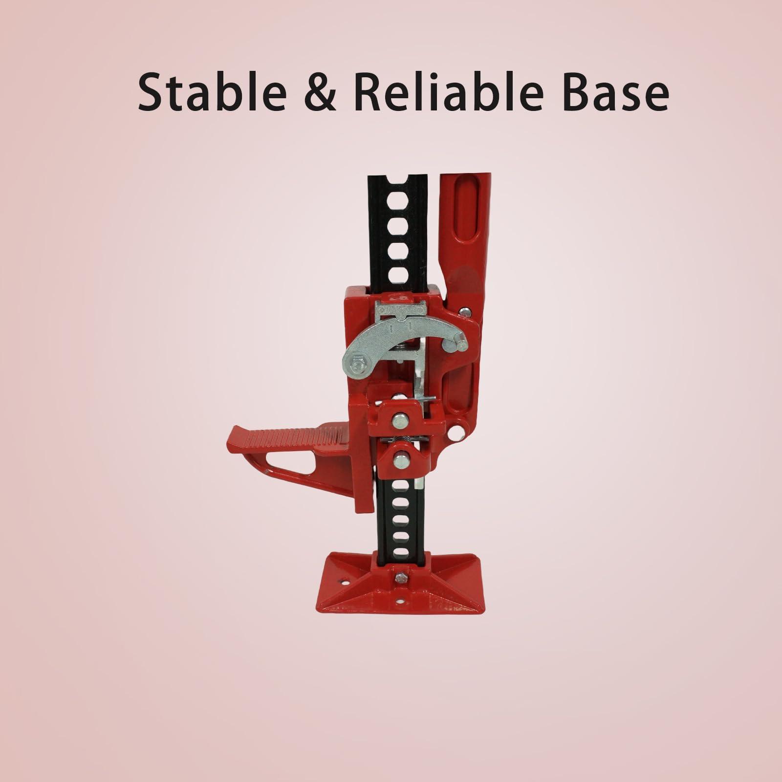 48" Ratcheting Off Road Utility Farm Jack, 3 Ton (6,600 Lb) Capacity Farm Jack Ideal for Car/Truck/ATV/SUV/Tractor - Image 3