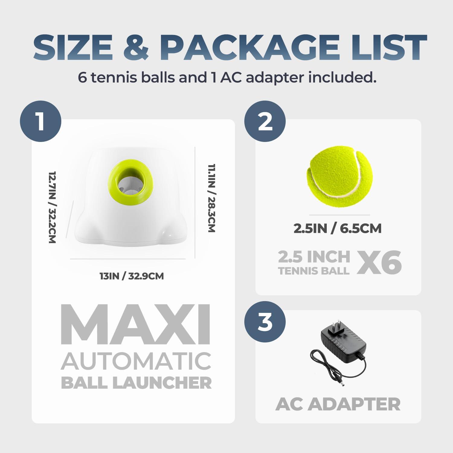 ALL FOR PAWS Automatic Dog Ball Launcher Maxi, Interactive Ball Thrower Dog Toys Includes 6pcs Tennis Balls for Large Dogs - Image 7