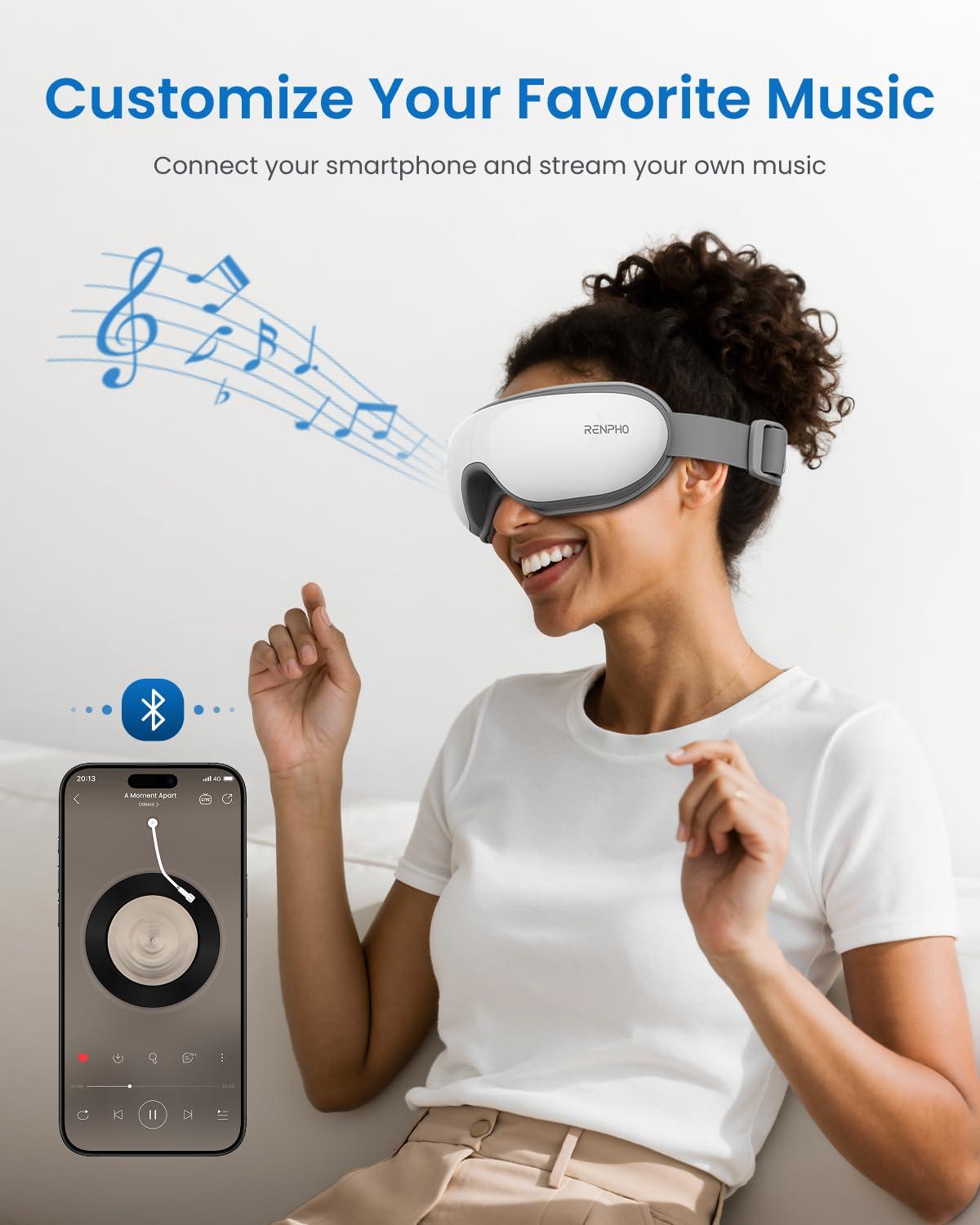 RENPHO Eyeris 1 Eye Massager with Heat, Birthday Gifts Eye Mask for Mom Dad Women Men Her Him, FSA HSA Eligible Smart Sleep Mask for Relax, Reduce Strain - Image 5