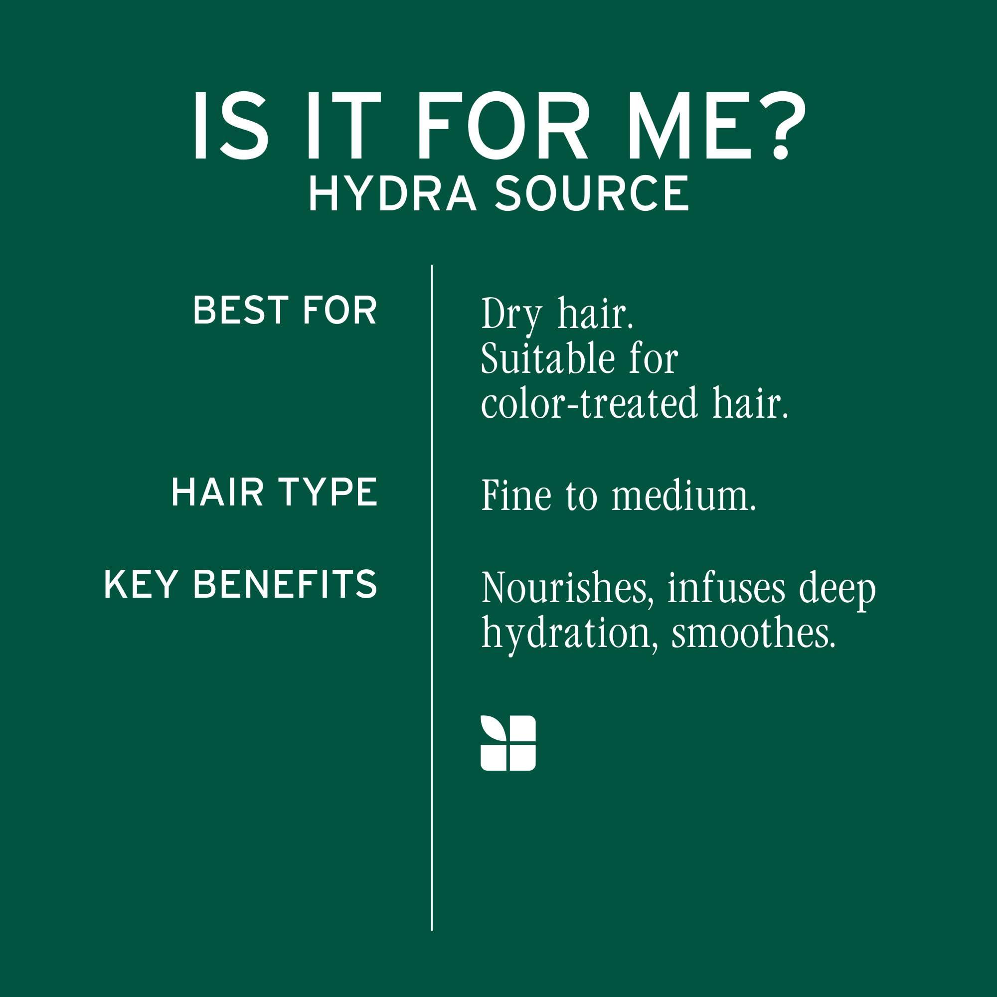 Biolage Hydra Source Shampoo - Softens & Adds Shine, For Dry Hair, Infused with Micro-Filtered Aloe Vera & Fermented Hyaluronic Acid, Vegan & Paraben-Free, Packaging May Vary - Image 6