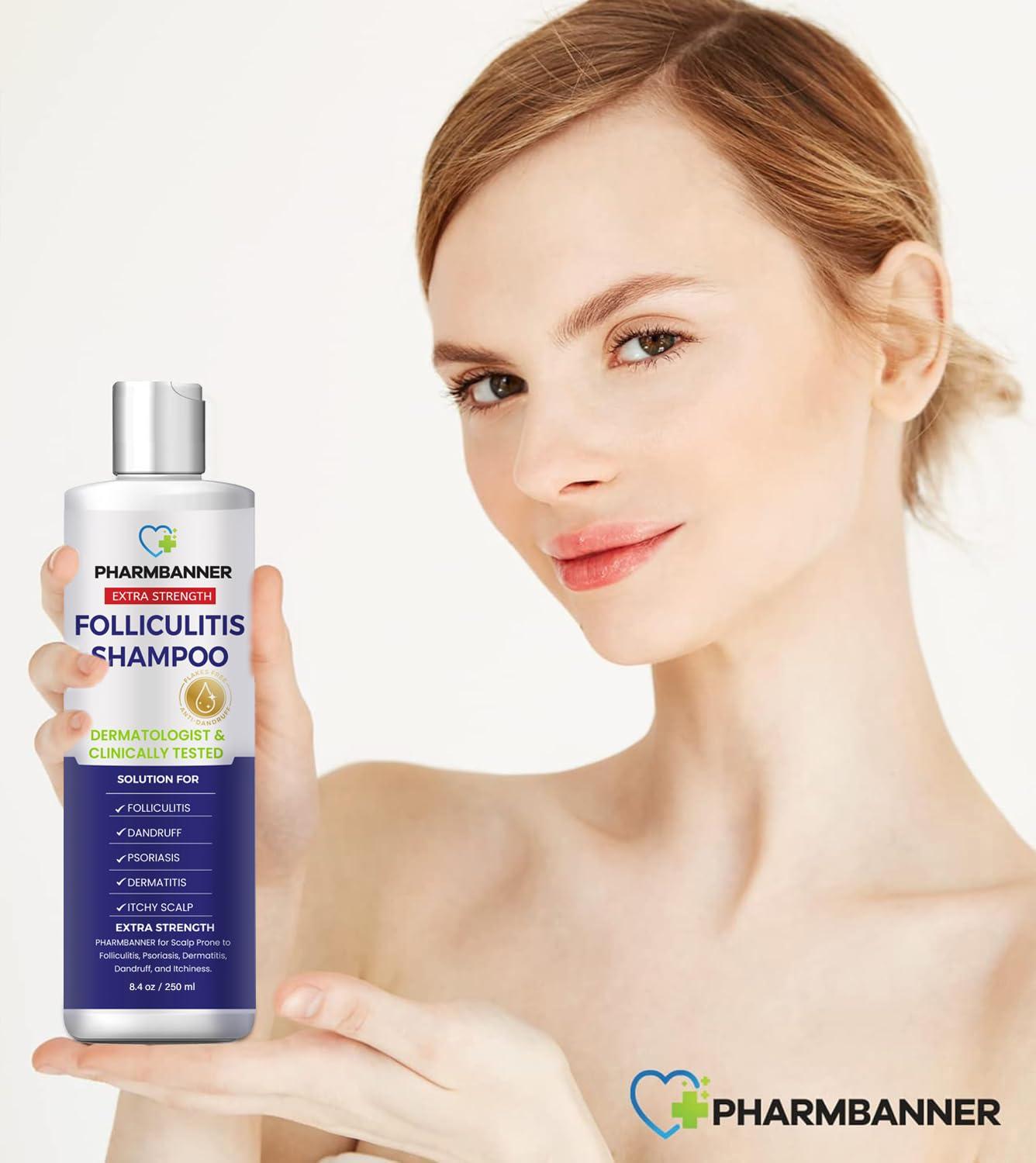 PHARMBANNER Anti-Fungal Shampoo for Folliculitis, Seborrheic Dermatitis, Scalp Psoriasis - Relieves Itchy & Dry Scalp - Image 8