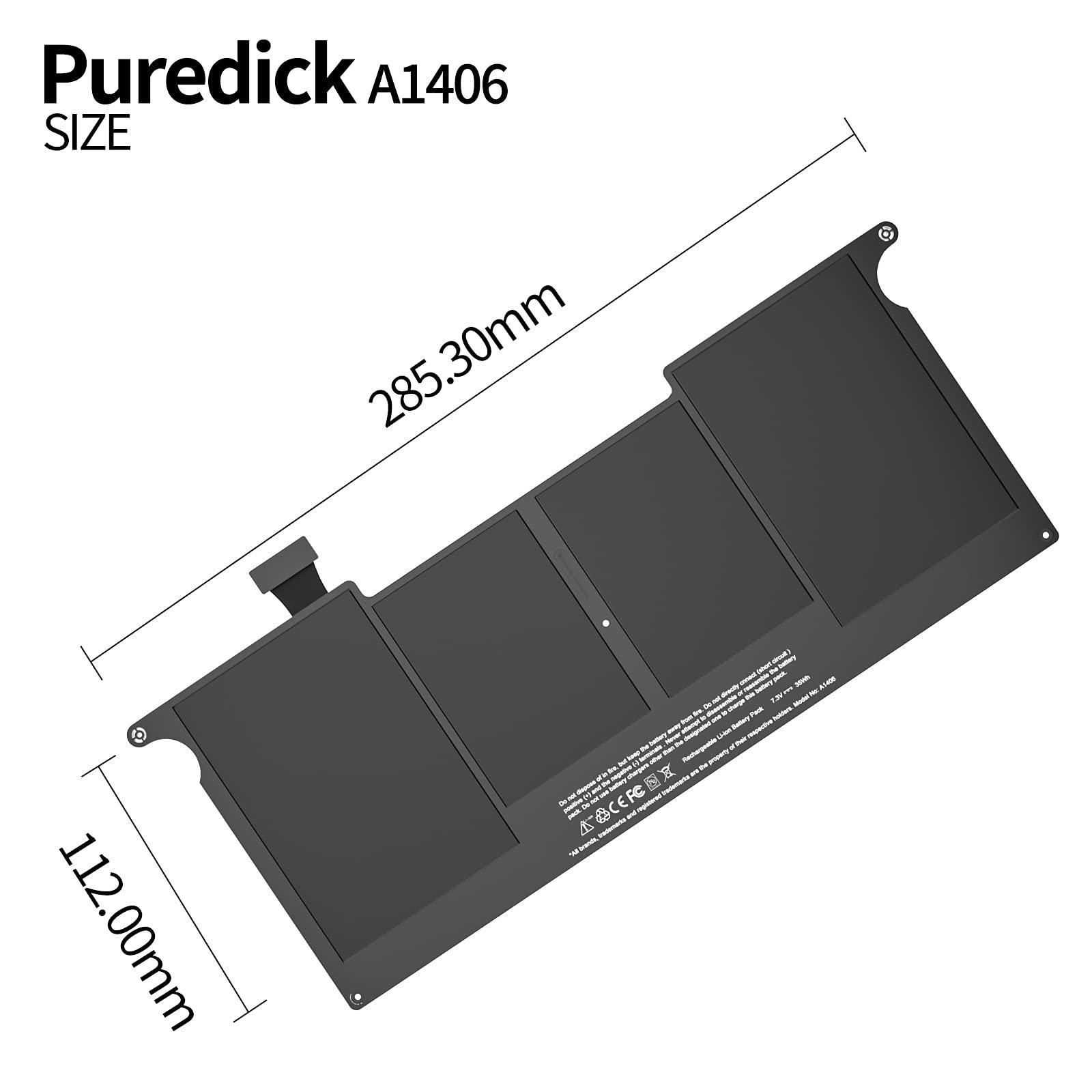Puredick A1406 A1465 Battery, Replacement Battery for MacBook Air 11 inch (2012-2015 A1465) and (Mid 2011 A1370) - A1406 A1495 Battery for 11-inch MacBook Air [7.3V/35W/4790mAh] - Image 6