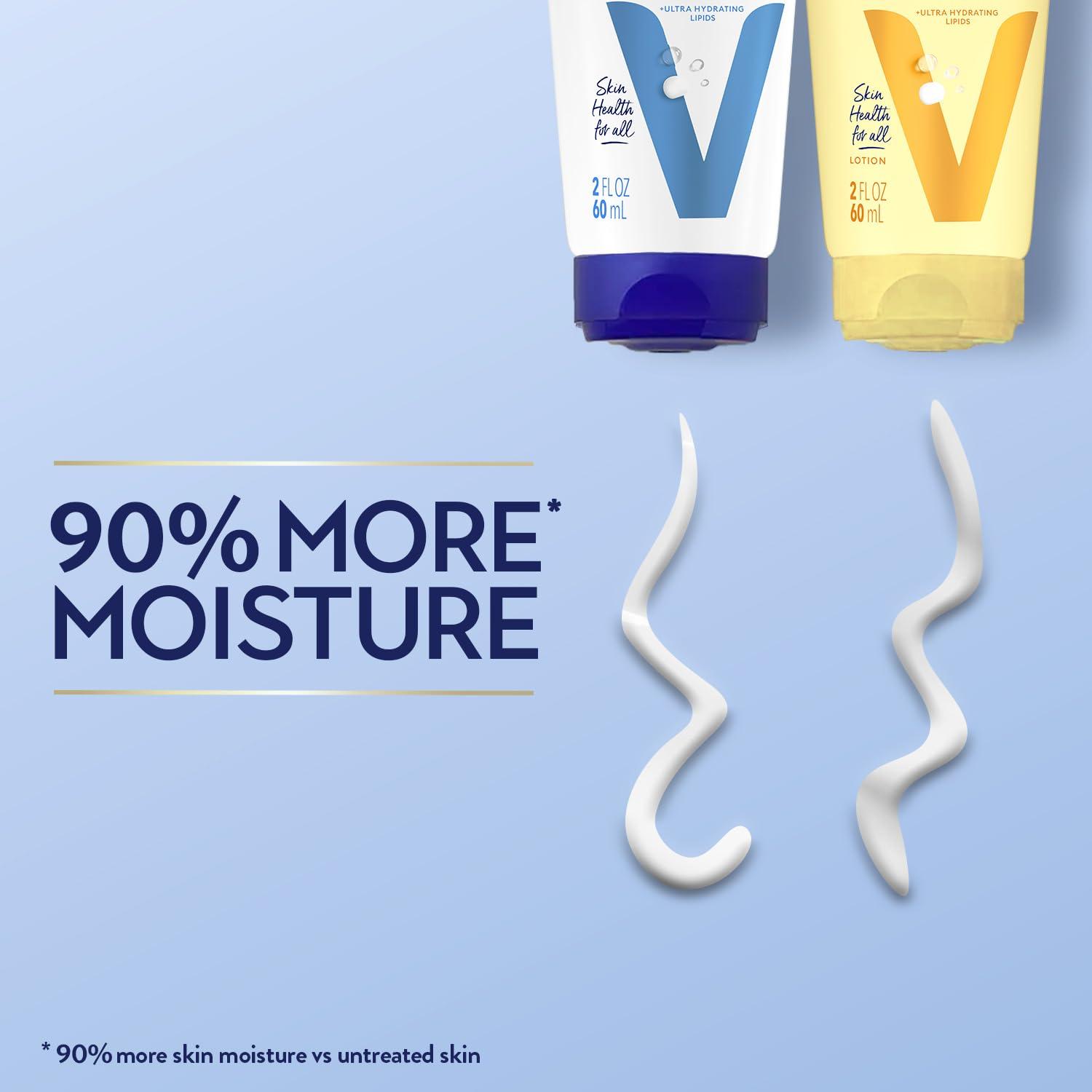Vaseline Intensive Care Lotion Bundle – Advanced Repair Unscented Lotion & Nourishing Moisture Hand & Body Lotion for Extremely Dry Skin, 2 Oz Ea (2 Piece Set) - Image 5