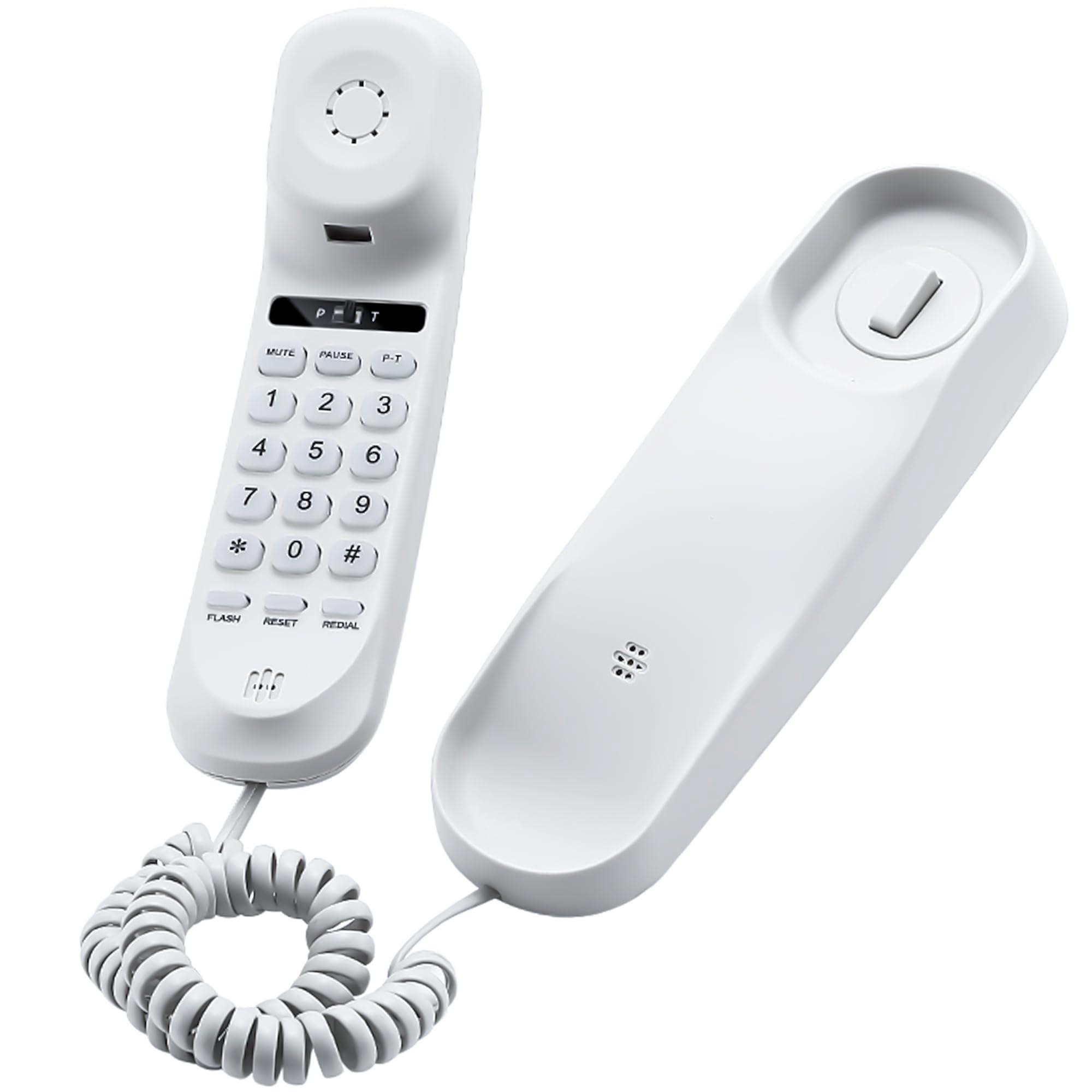 Corded Phone for Home, Durable landline Phone with Large Buttons for Seniors, Versatile Mini Phone for The Home, Office, and More(White)