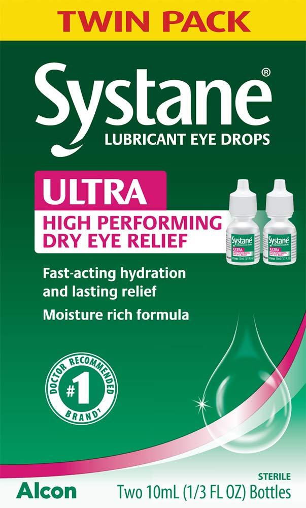 Systane Ultra Lubricant Eye Drops, Artificial Tears for Dry Eye, Twin Pack, 10-mL Each - Image 2