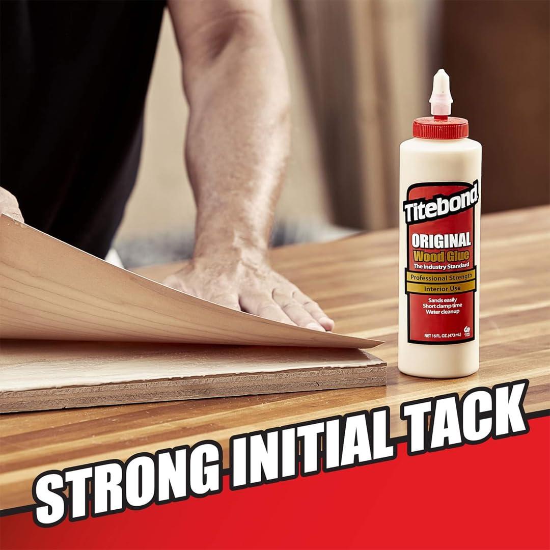 Titebond Original Wood Glue 5063, Industry Standard for Woodworking, Furniture Repair/Assembly, Construction, Home Repair or Modeling, 8 oz - Image 2