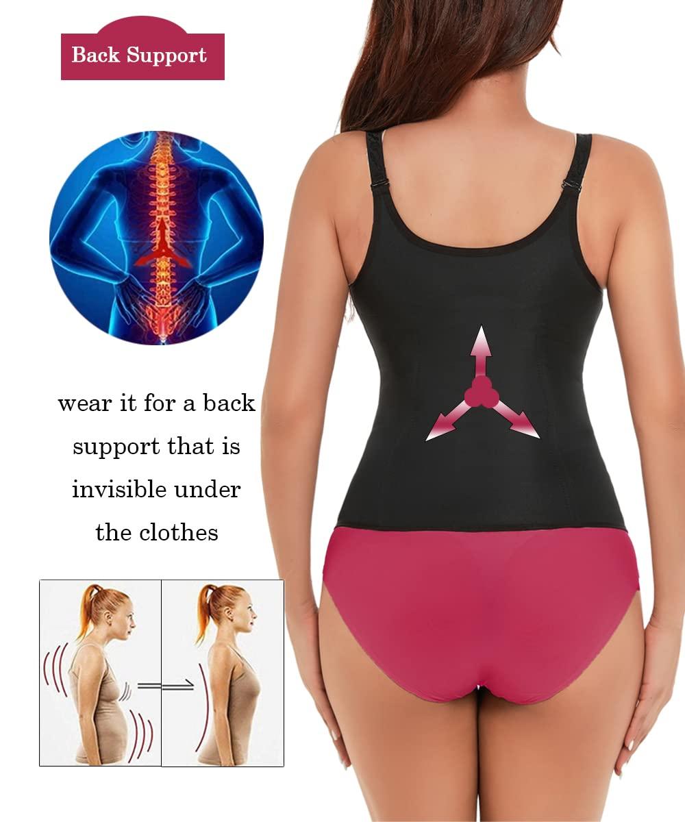 GainKee Clip and Zip Waist Trainer Corset Women Neoprene Worked Out Sweat Vest Body Shaper - Image 3