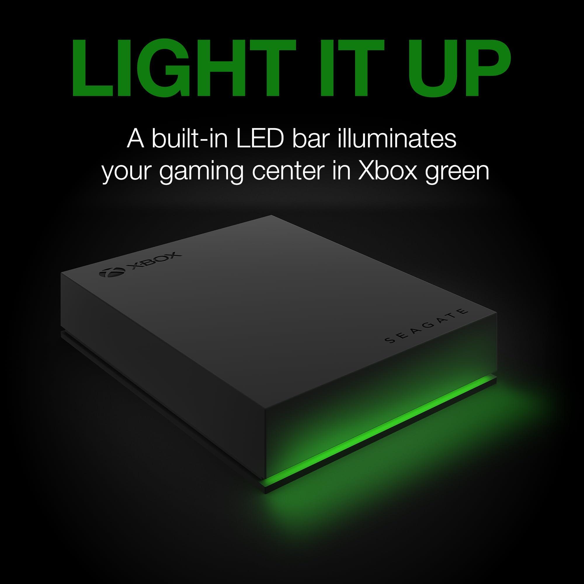 Seagate Game Drive for Xbox 5TB External Hard Drive Portable HDD - USB 3.2 Gen 1, Black with Built-in Green LED bar, Xbox Certified, 3 Year Rescue Services (STKX5000403) - Image 5