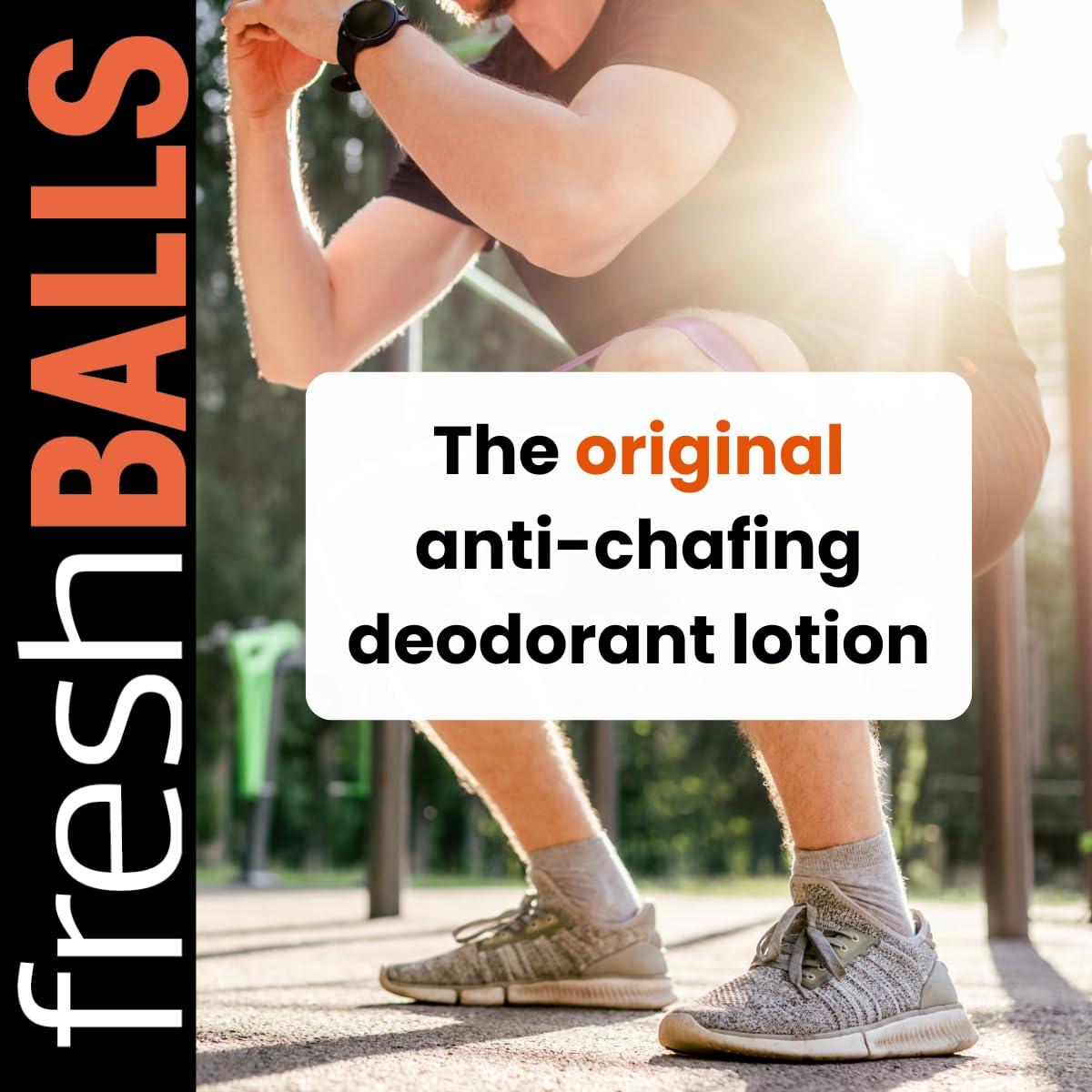 Fresh BALLS Cream | Anti-Chafing Comfort Men's Soothing Lotion to Powder Ball Deodorant and Hygiene for Groin Area, 3.4 fl oz (Pack of 2) - Image 2