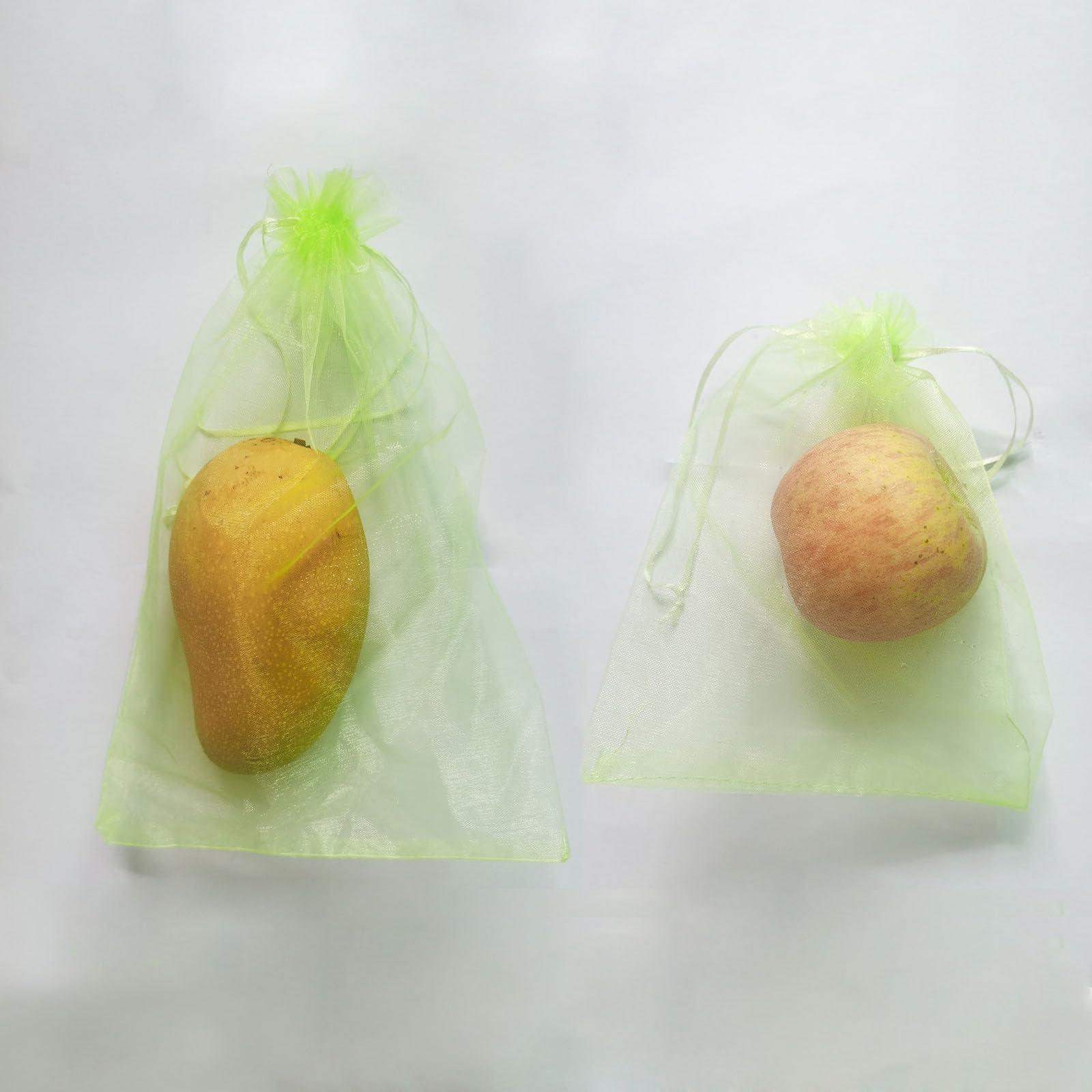 Fruit Protection Bags 100 Pack–Mesh Bags for Fruit Trees, Breathable Garden Fruit Protection Bags with Drawstring– Reusable Fruit Nets(4"*6") - Image 4