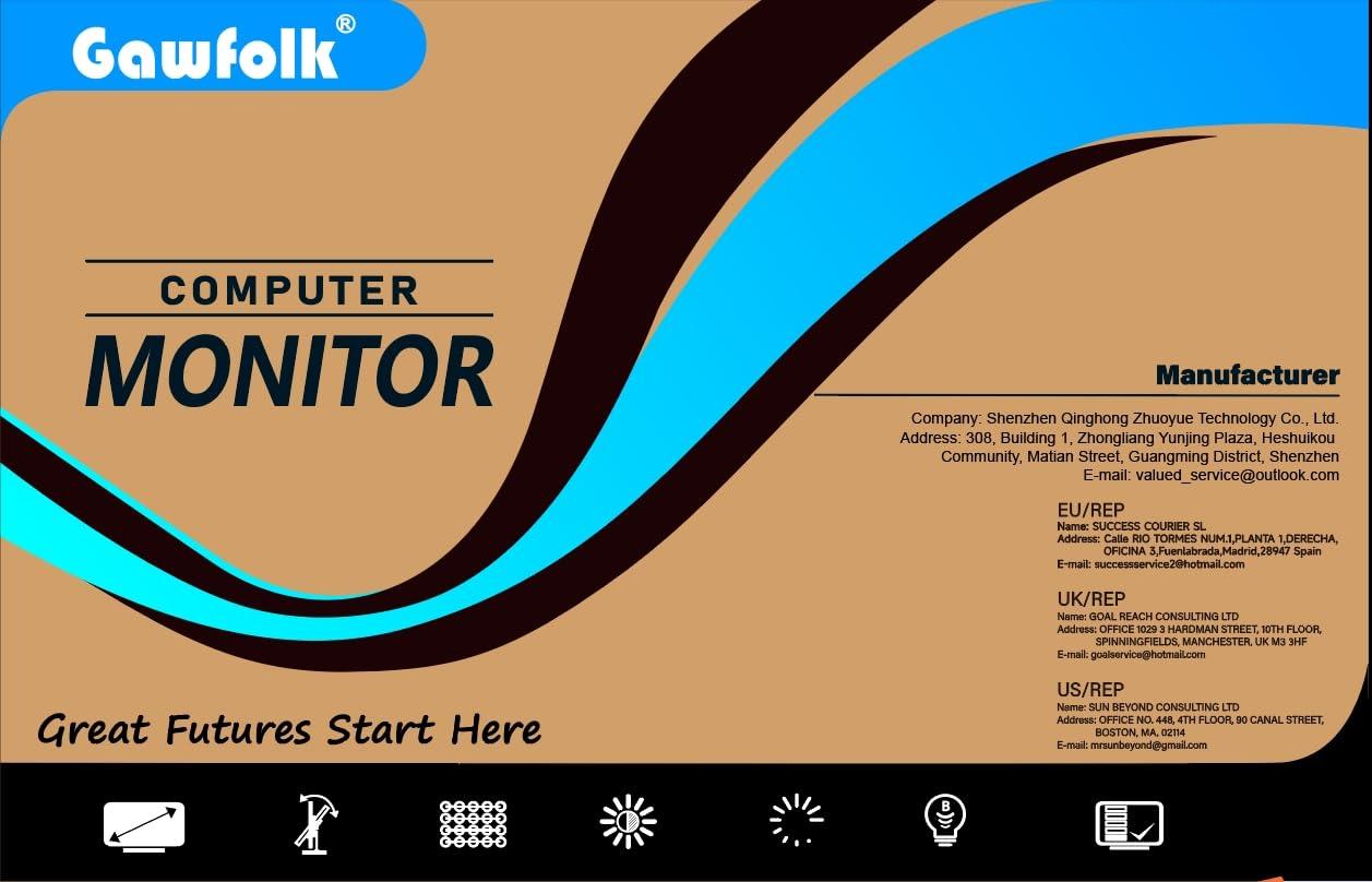 Gawfolk 2K 165Hz Curved Monitor, 27 Inch QHD 2560x1440p 144Hz Gaming Monitor with AMD FreeSync, Flicker-Free, 2X HDMI 2.0, DP 1.4, Ultra-Thin Frameless 1800R Screen PC Monitor - Image 13