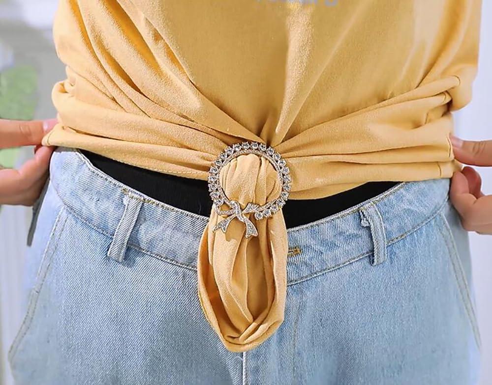 3 Pack Metal Tshirt Clips and Rings 1.9 Inch Large T-shirt Clip Scarf Ring for Girl Women - Image 5